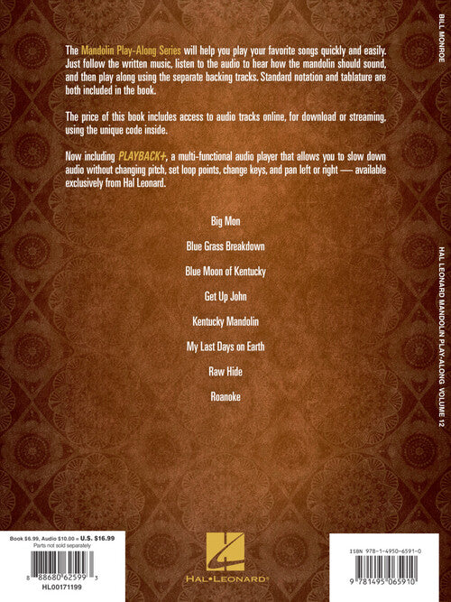 Bill Monroe Mandolin Play-Along Vol. 12