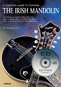 Book cover for A Complete Guide To Learning The Irish Mandolin (HL00634046) by Hal Leonard Corp.—shows two mandolins, a CD, and text on a blue background; an ideal resource for exploring Irish music.