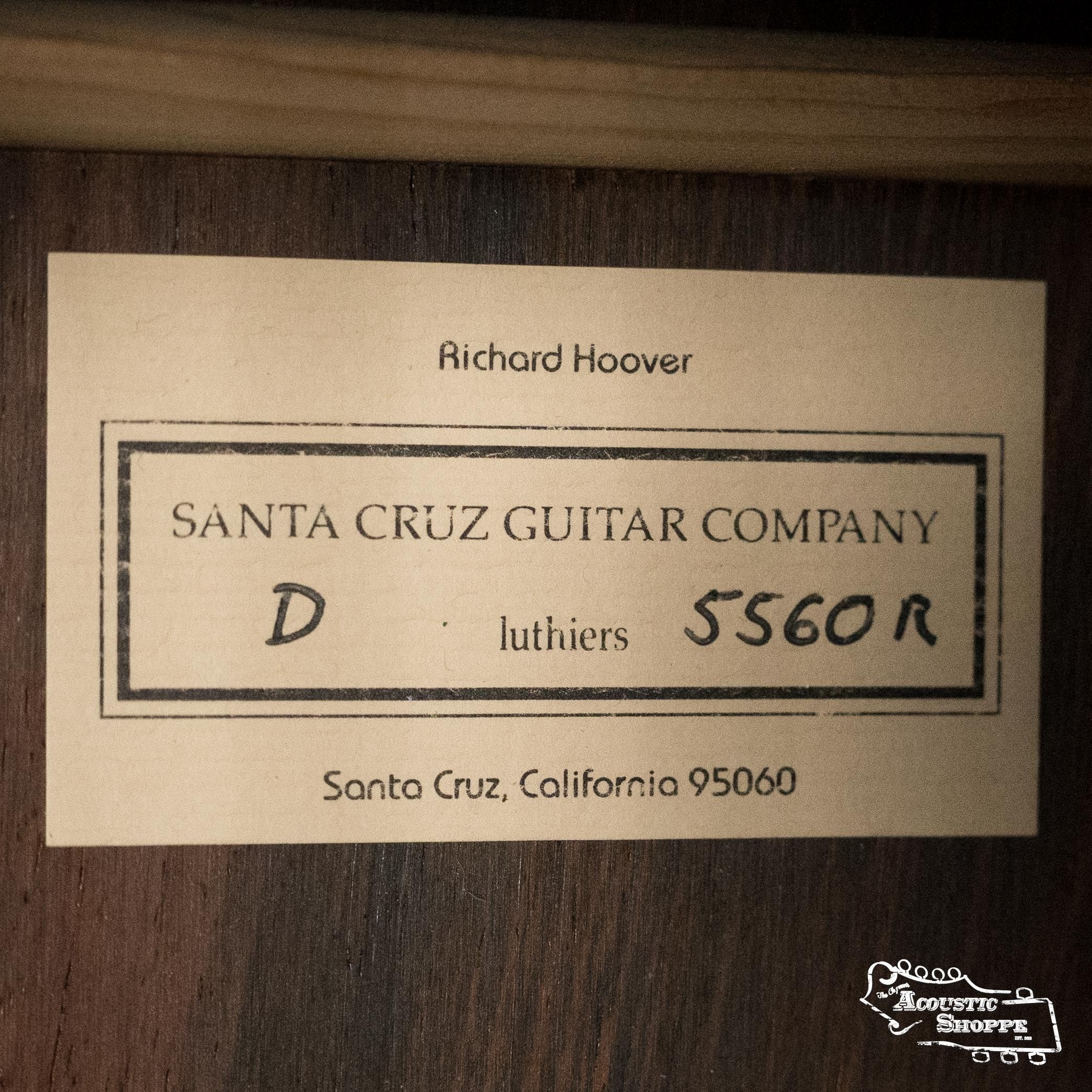2008 Santa Cruz Tony Rice Model Adirondack/Brazilian Rosewood Dreadnought Acoustic Guitar #5560R