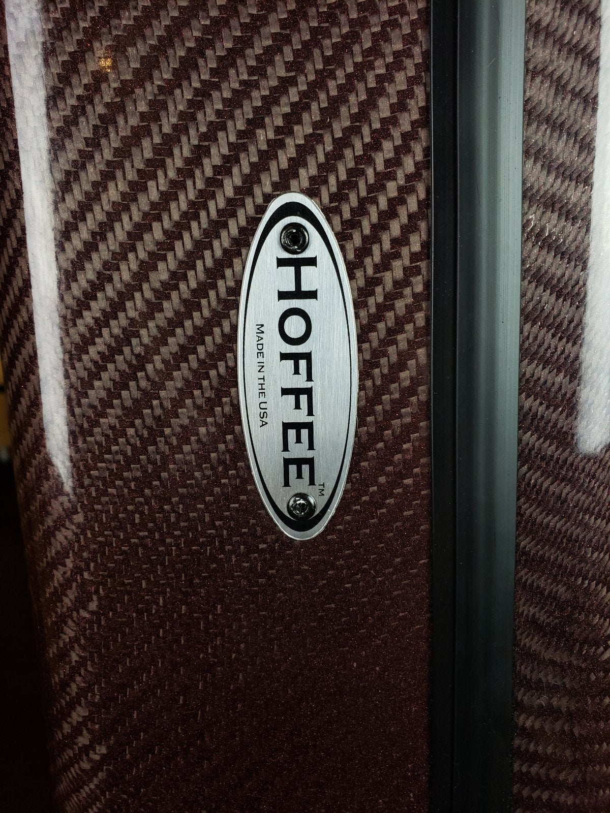 Hoffee Deluxe Carbon Fiber Banjo Case with Thinsulate Deep Red w/ Gold Interior