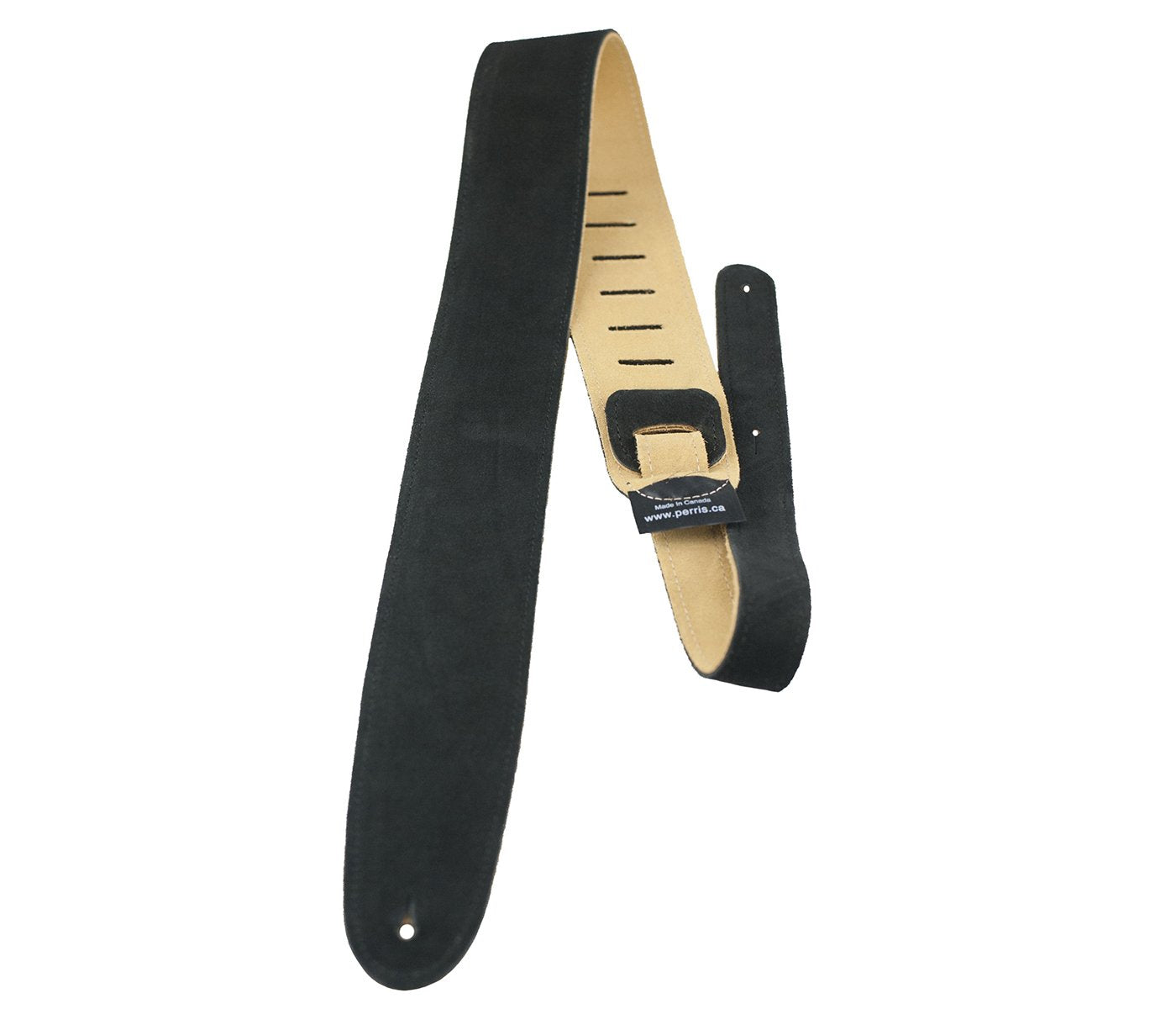 Perri's 2" Soft Suede Guitar Strap - Black (P25S-202)