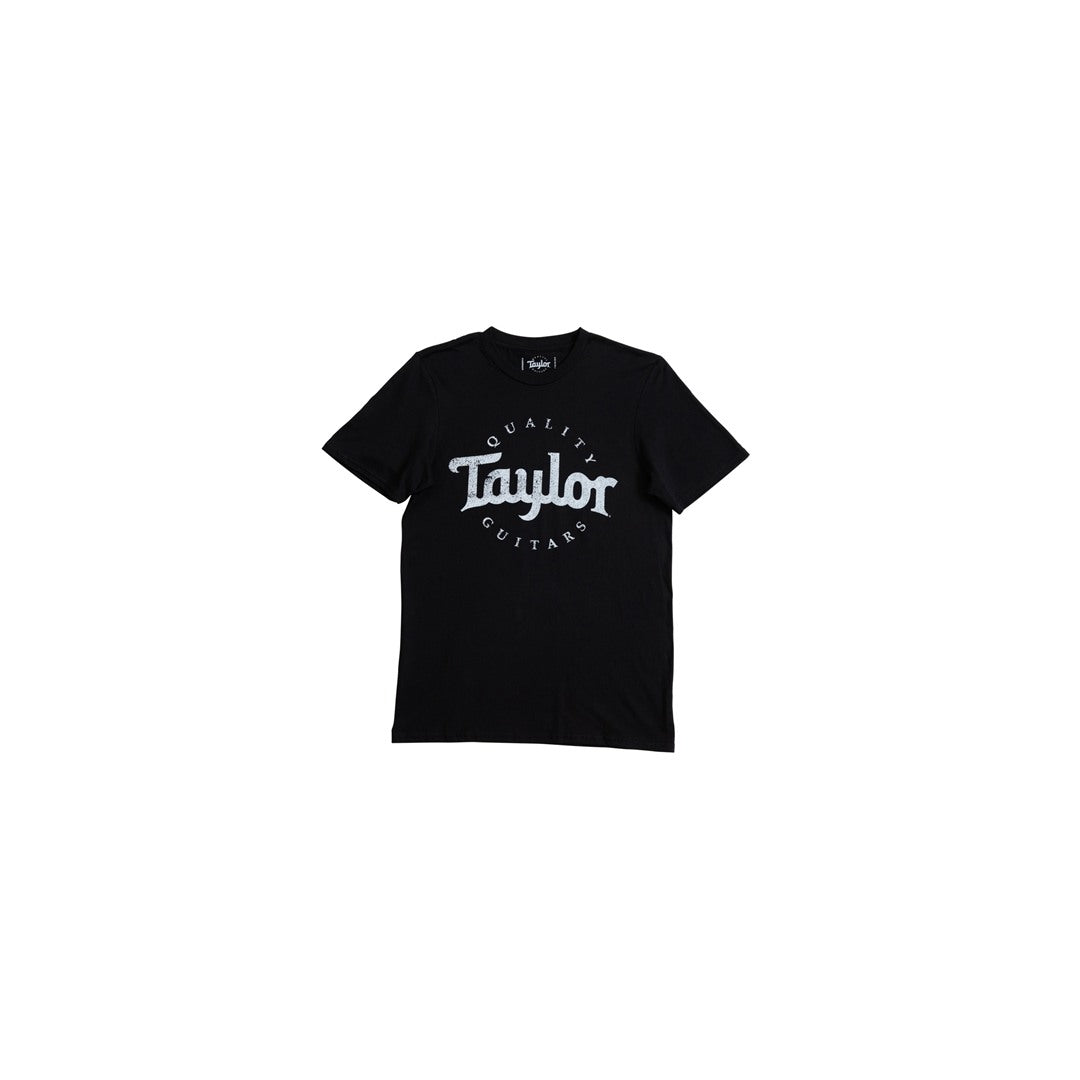 Taylor Men's Distressed Logo Tee, Black, Small