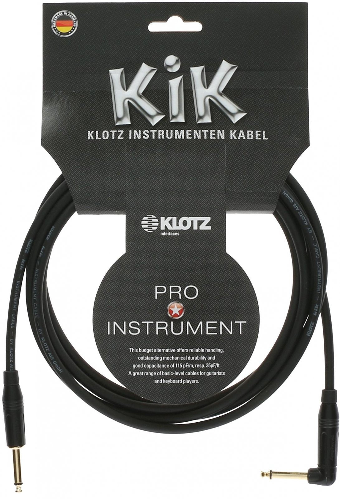Klotz KIK 20 Foot Instrument Cable (KLO-KIKA06PR1)