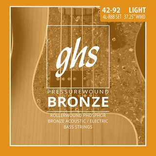 GHS 4L-RBB Phospher Bronze Acoustic/Electric Bass Strings - Light