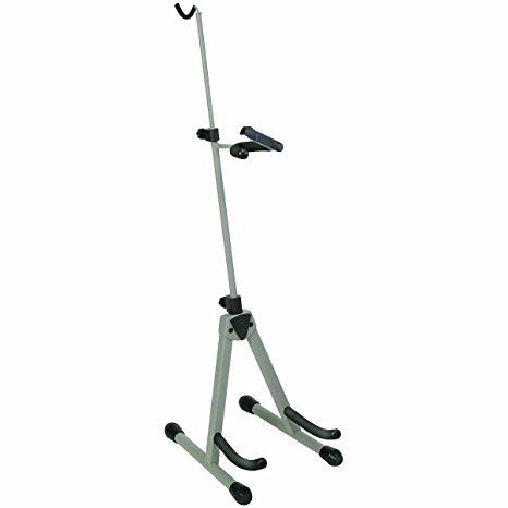 The Ingles Violin / Fiddle / Viola Stand (SA-20) by Ingles, featuring rubberized supports and a tripod-style metal design, is pictured against a plain white background.