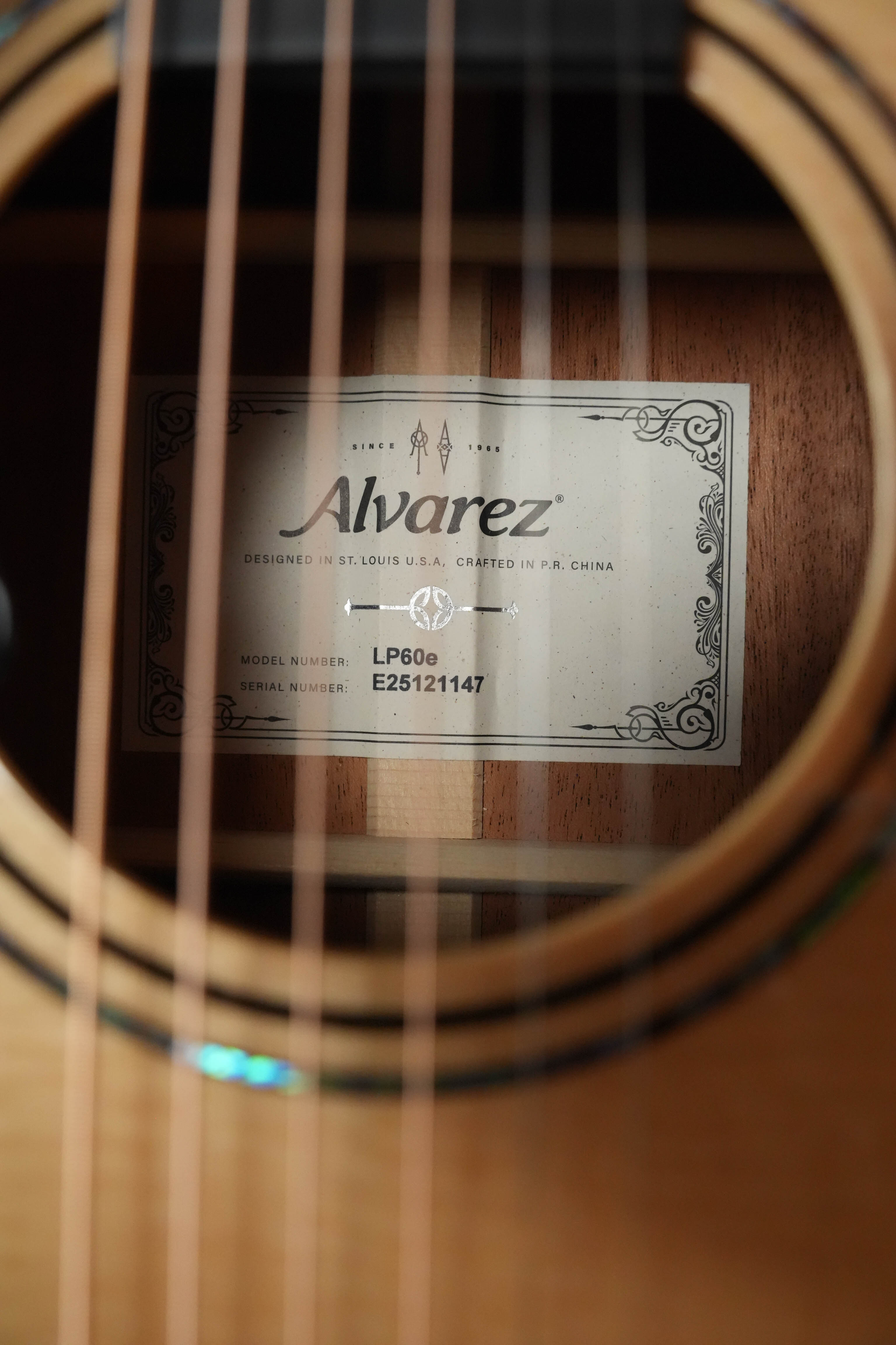 Alvarez LP60e Sitka/Mahogany Parlor Acoustic Guitar w/ L.R. Baggs HiFi Pickup #1147