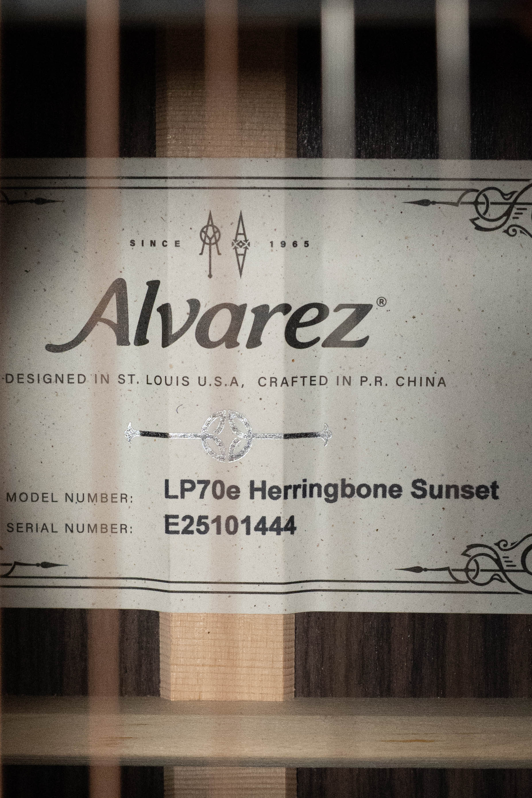 Alvarez Laureate LP70e Herringbone Sunset Sitka/East Indian Rosewood Parlor Guitar w/LR Baggs HiFi Pickup #1444