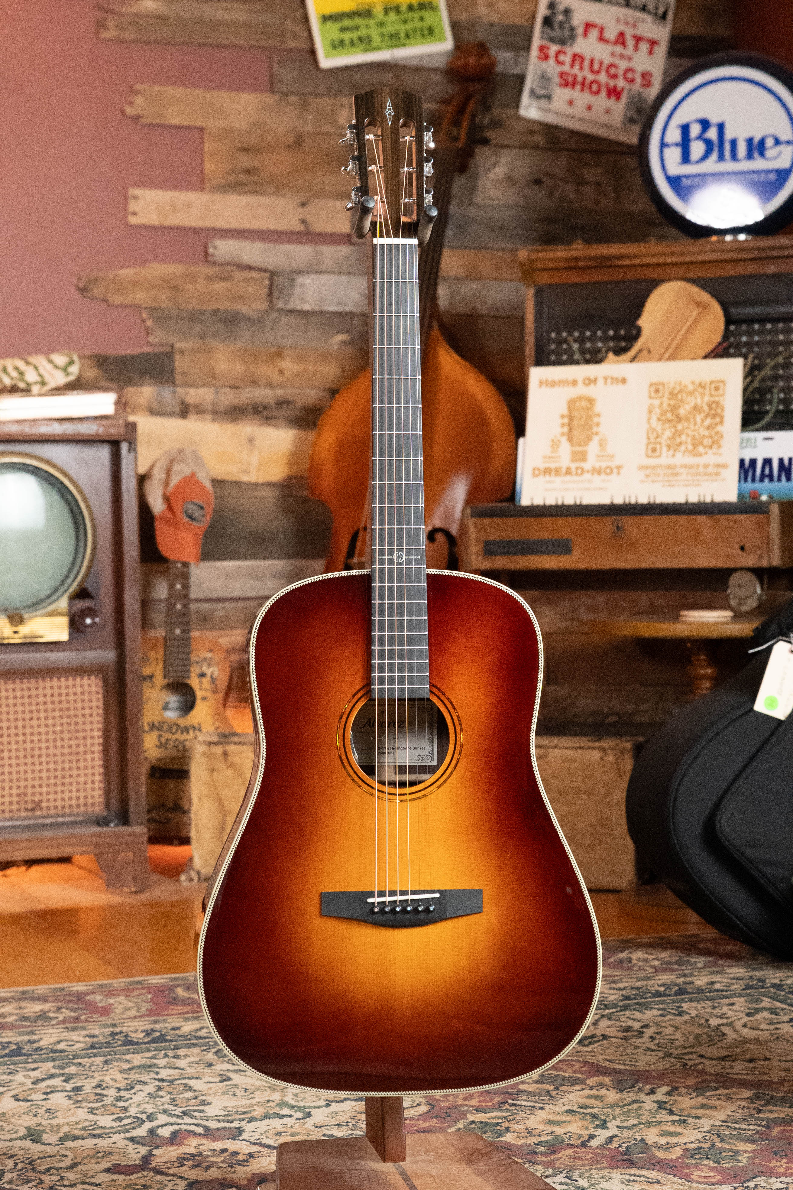 Alvarez Laureate Series LDR70e Sitka/Rosewood Herringbone Sunset Slope Shoulder Dreadnought Guitar w/LR Baggs Hifi Pickup #2053