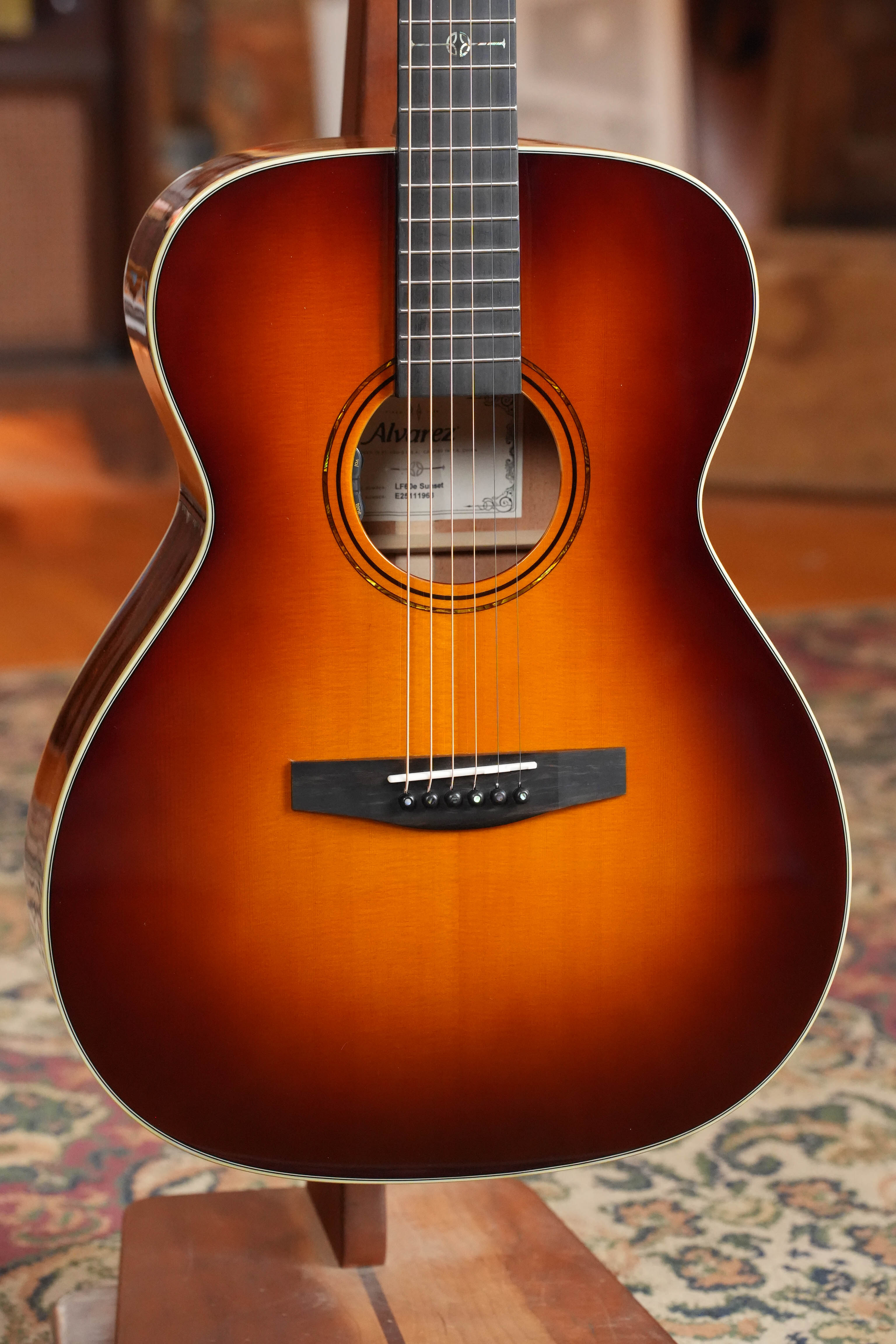 Alvarez Laureate Series LF60e Sunset Sitka/Mahogany OM Guitar w/LR Baggs Hifi Pickup #1963