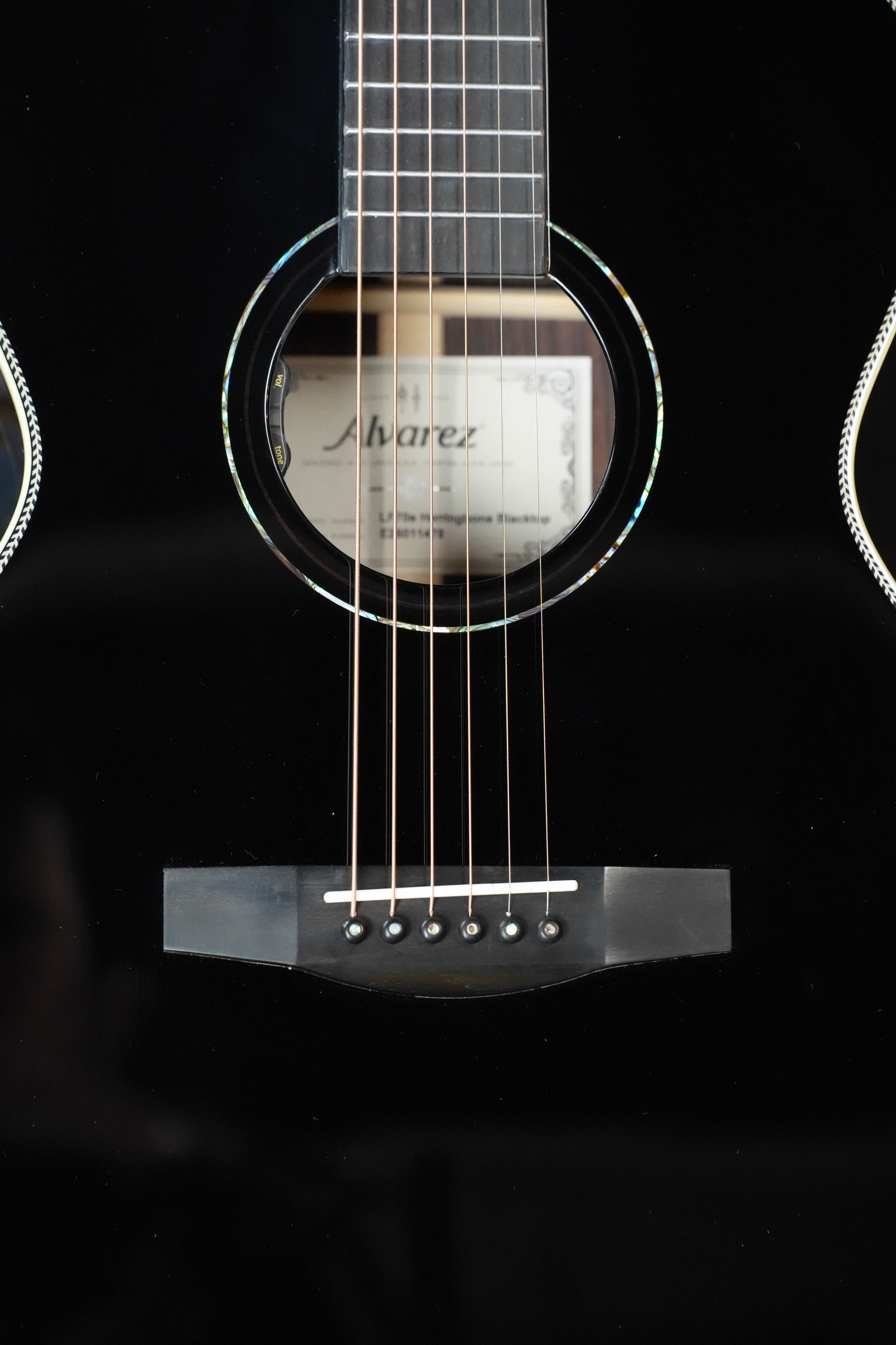 Alvarez Laureate Series LF70e Herringbone Blacktop Sitka/Rosewood Sunset OM Guitar w/LR Baggs Hifi Pickup #1478