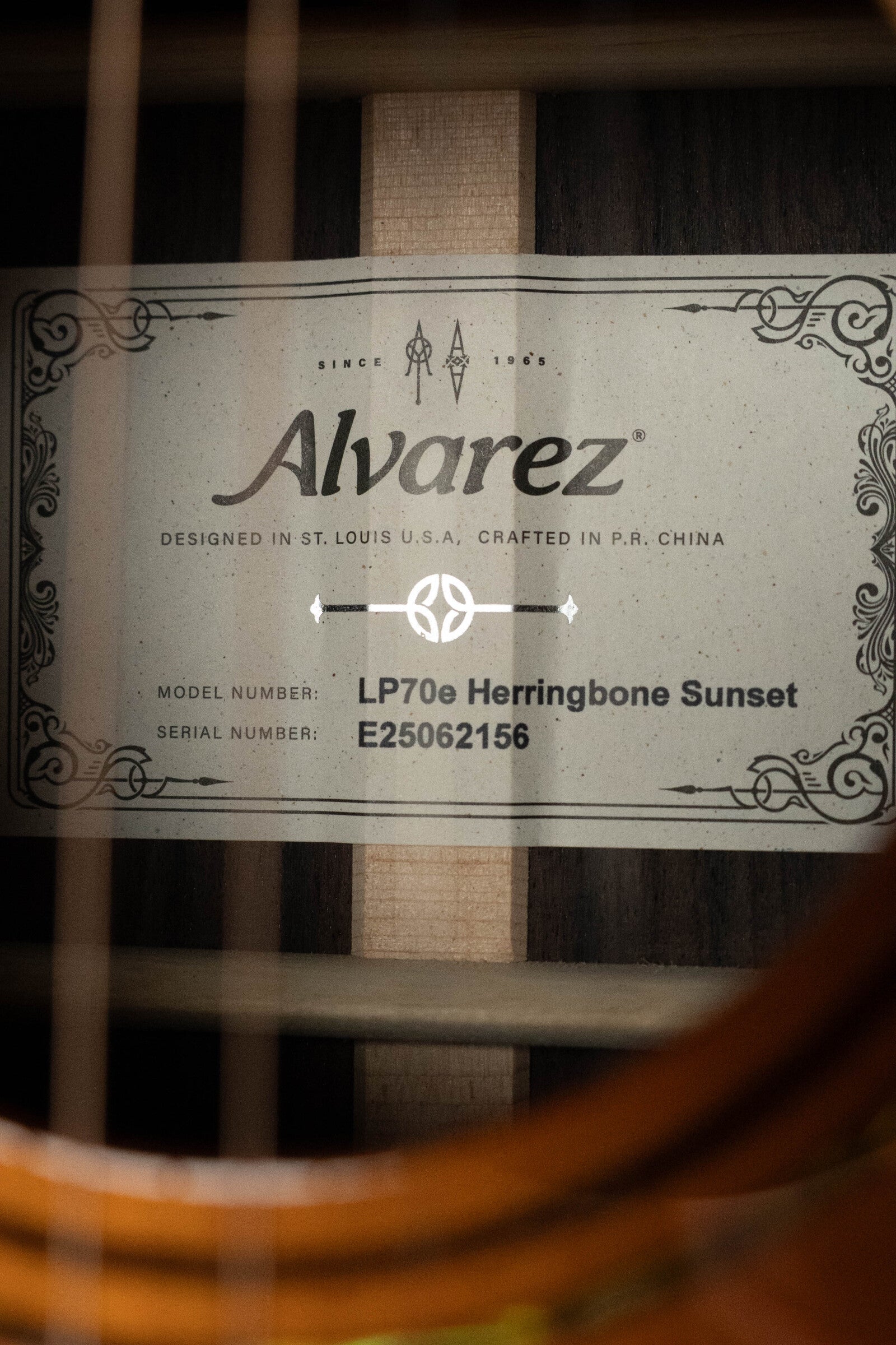 Alvarez Laureate LP70e Herringbone Sunset Sitka/East Indian Rosewood Parlor Guitar w/LR Baggs HiFi Pickup #2156
