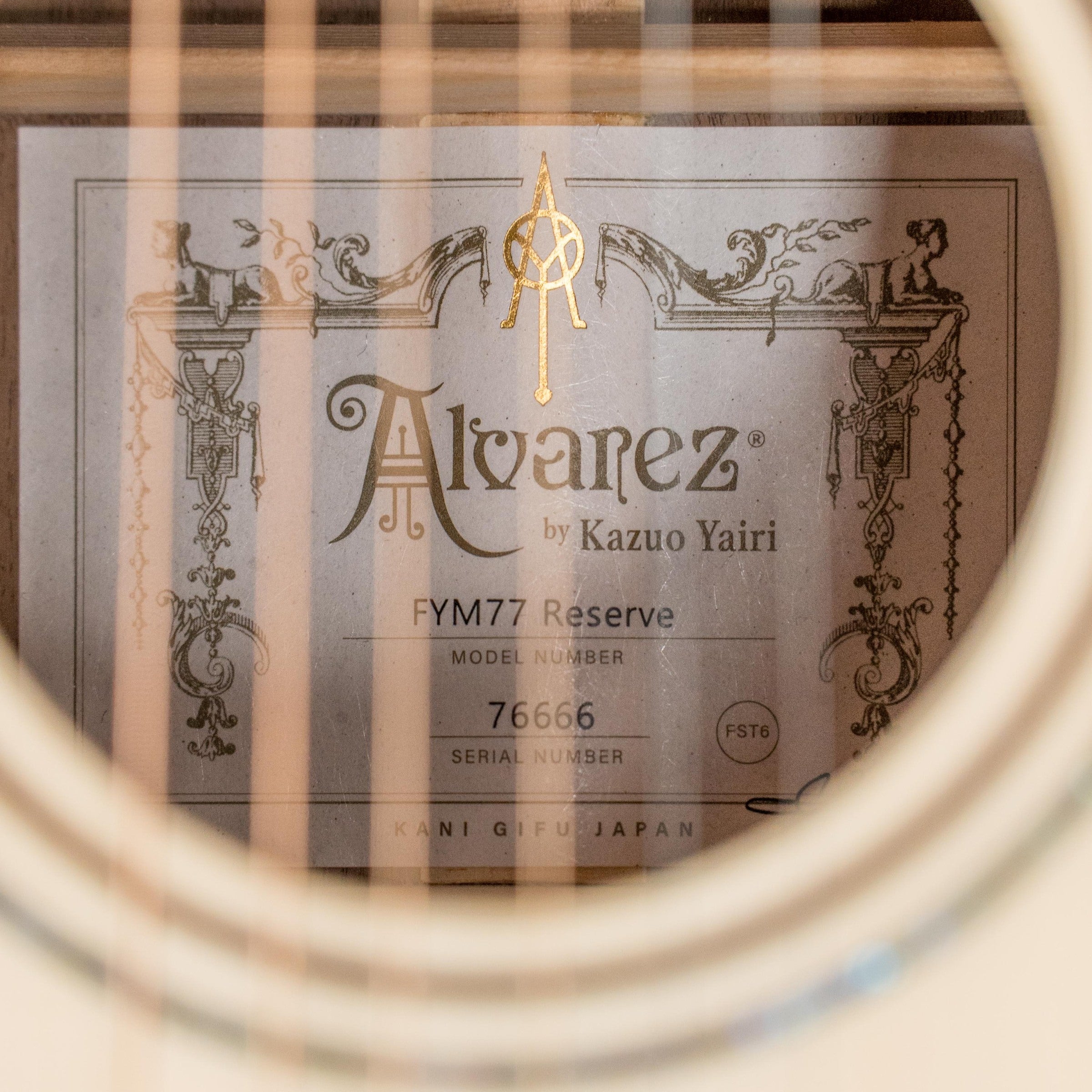 Alvarez Yairi Masterworks Series FYM77 Reserve 1 of 6 Worldwide Adirondack/Flamed Black Walnut OM Acoustic Guitar #6666