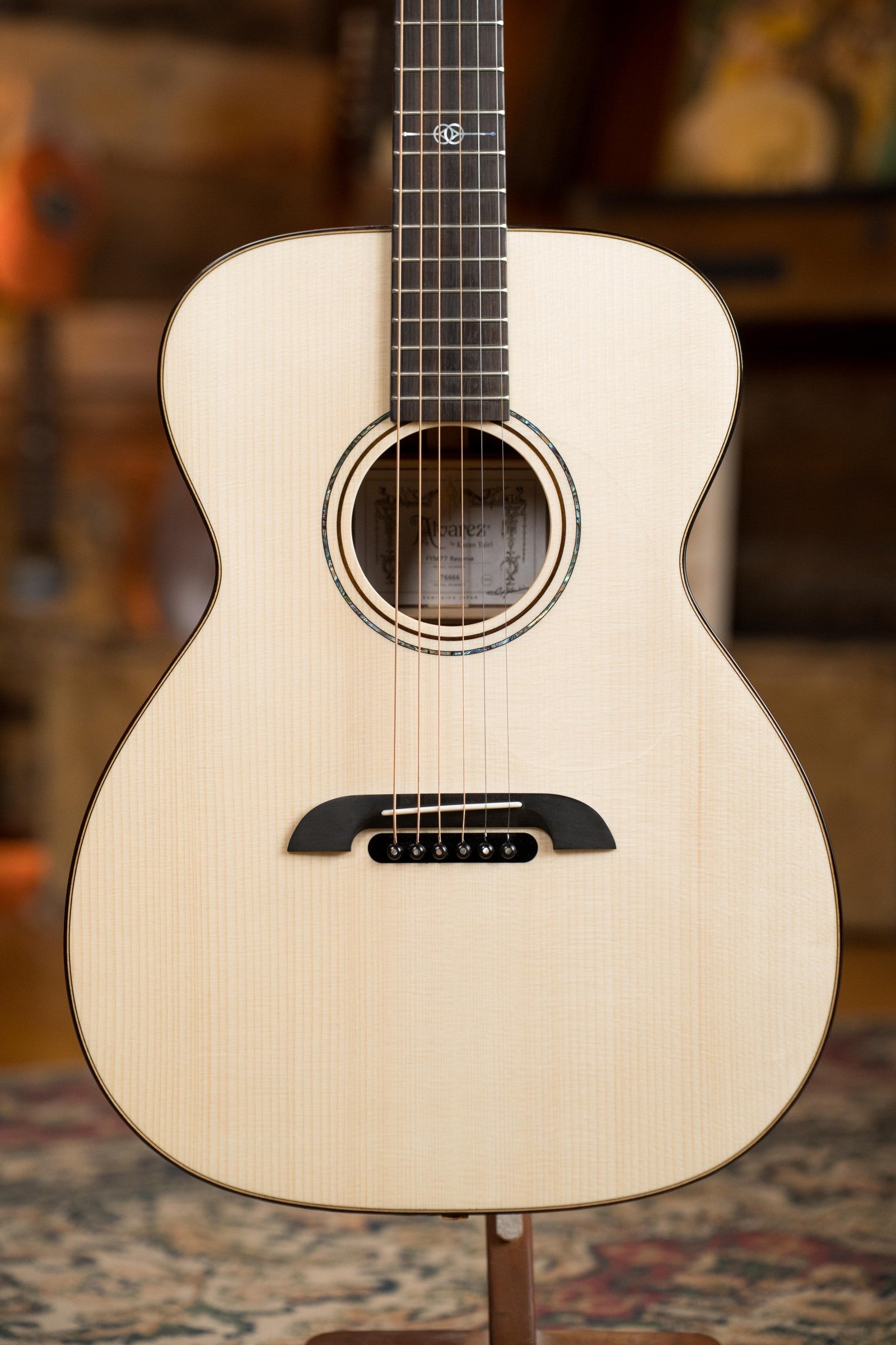 Alvarez Yairi Masterworks Series FYM77 Reserve 1 of 6 Worldwide Adirondack/Flamed Black Walnut OM Acoustic Guitar #6666