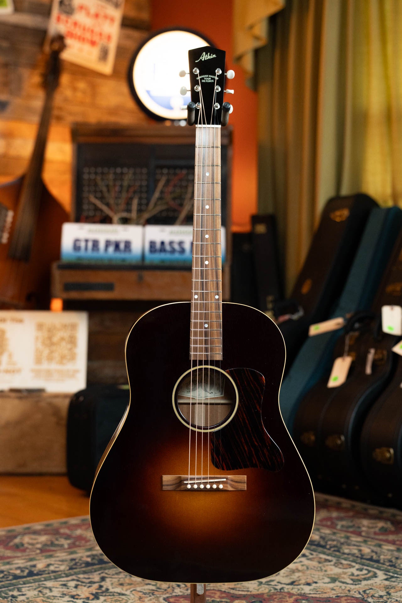 Atkin Hawaiian Master Roy Smeck Baked Sitka/Mahogany Slope Shoulder Dreadnought Acoustic Guitar #3684