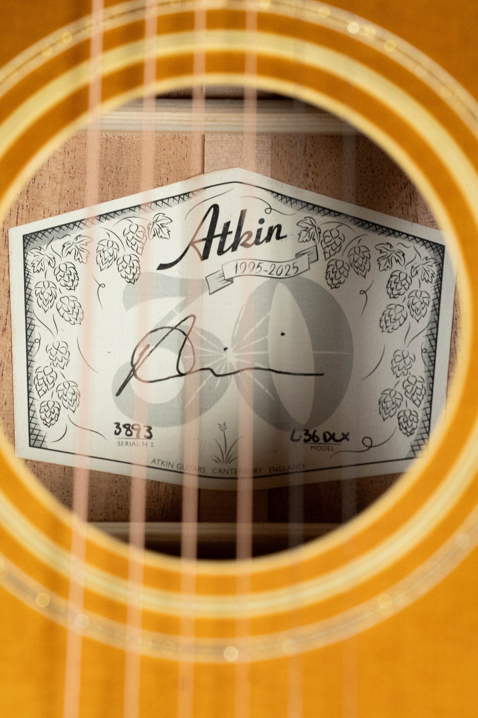 Atkin L36 DLX Sitka/Mahogany Parlor Acoustic Guitar #3893