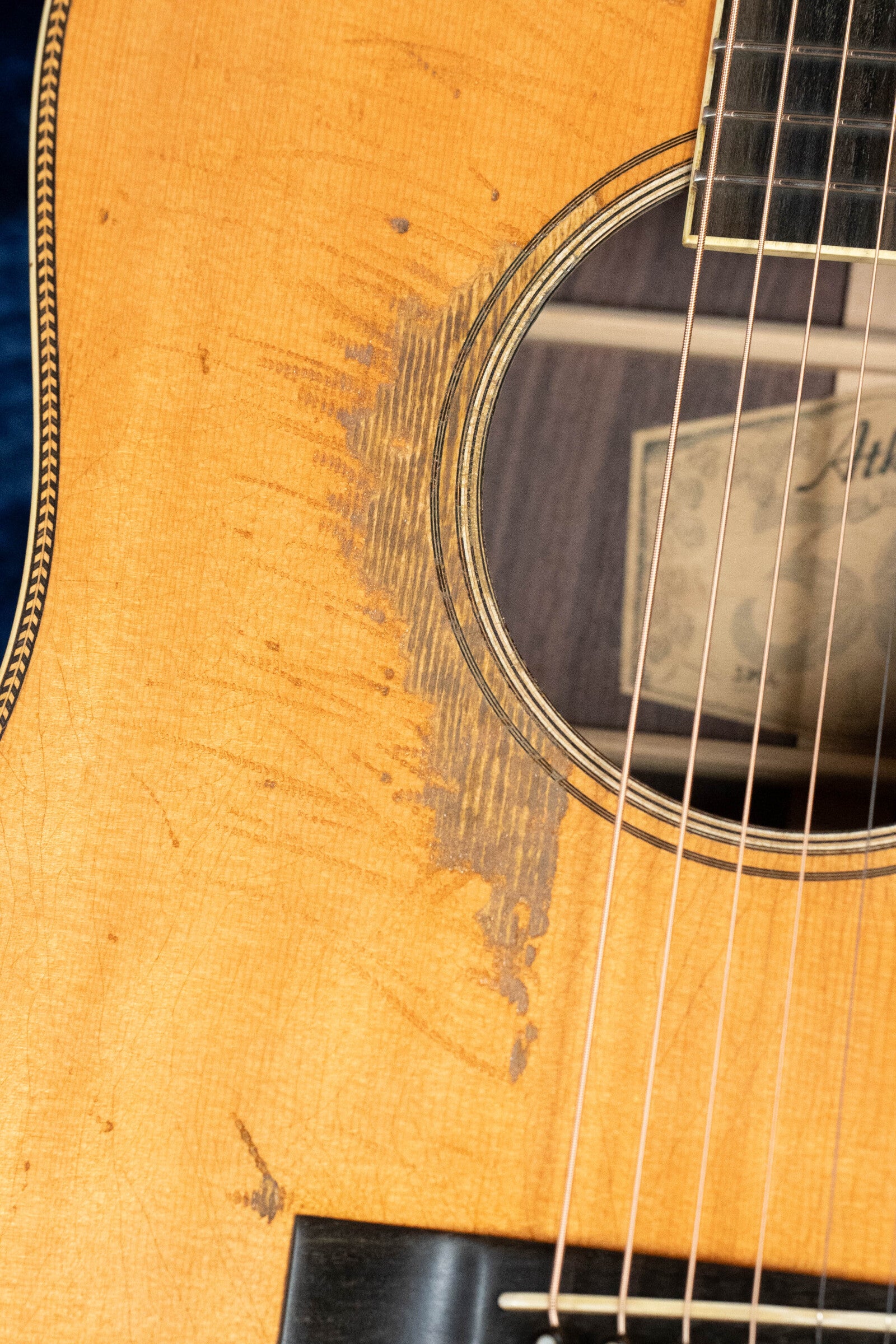 Atkin White RIce Stika/Rosewood Dreadnought Acoustic Guitar # 3786