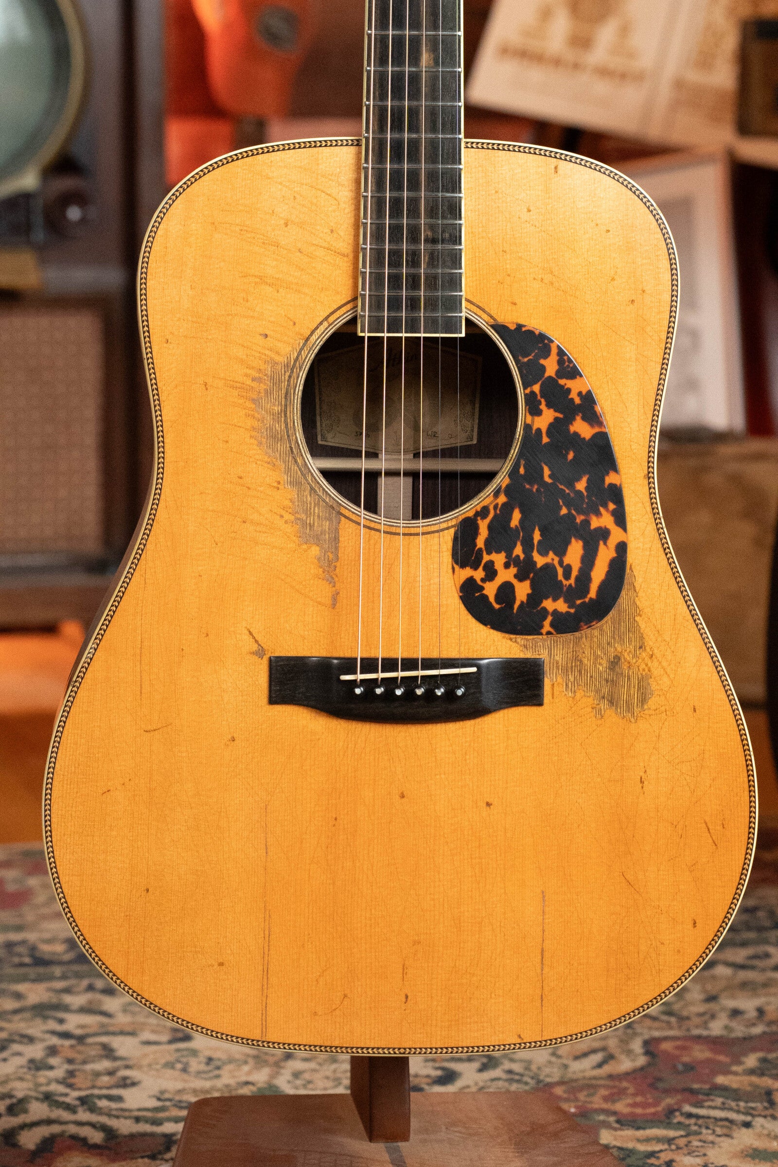 Atkin White RIce Stika/Rosewood Dreadnought Acoustic Guitar # 3786