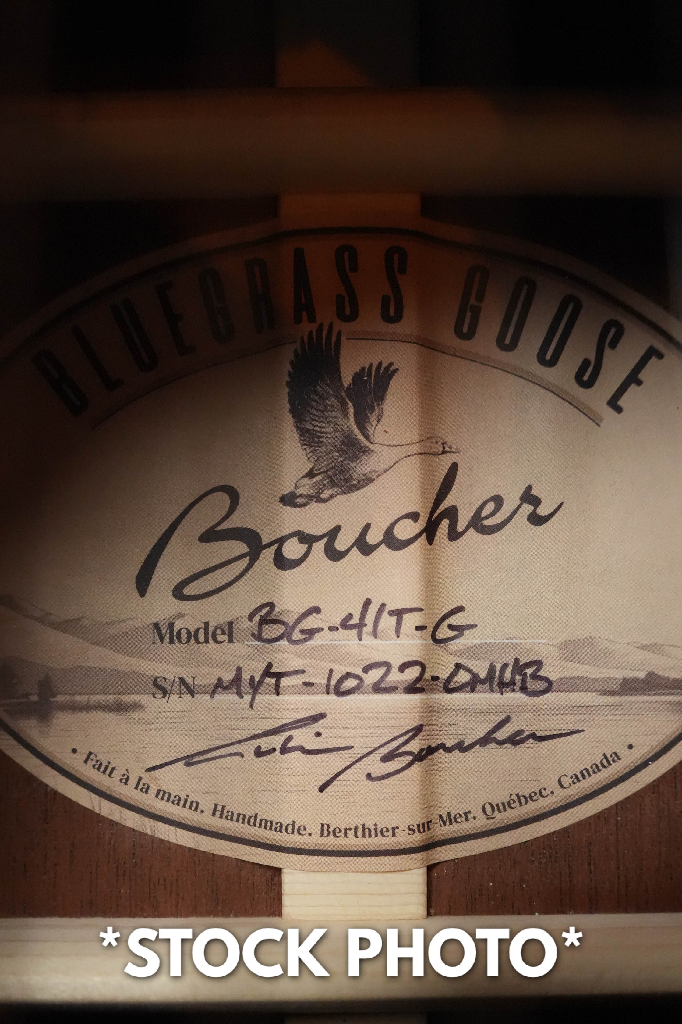 PRE-ORDER DEPOSIT ONLY *New 2026 Model* Boucher BG-41T-G Torrefied Adirondack/Torrefied Mahogany Bluegrass Goose Gold Pack OM Hybrid Acoustic Guitar