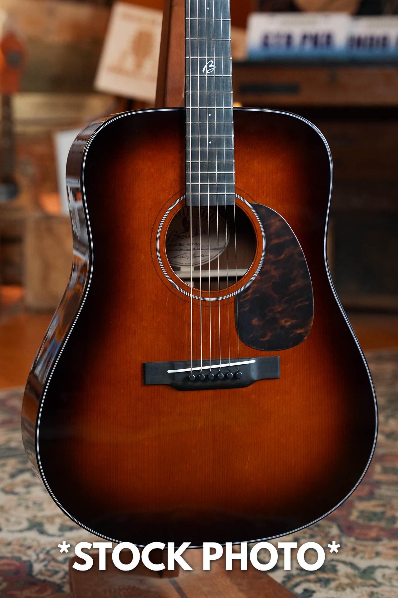 PRE-ORDER DEPOSIT ONLY *New 2026 Model* Boucher BG-42T-BG Torrefied Adirondack/Torrefied Mahogany Bluegrass Goose Ambertone Burst Gold Pack Dreadnought Acoustic Guitar