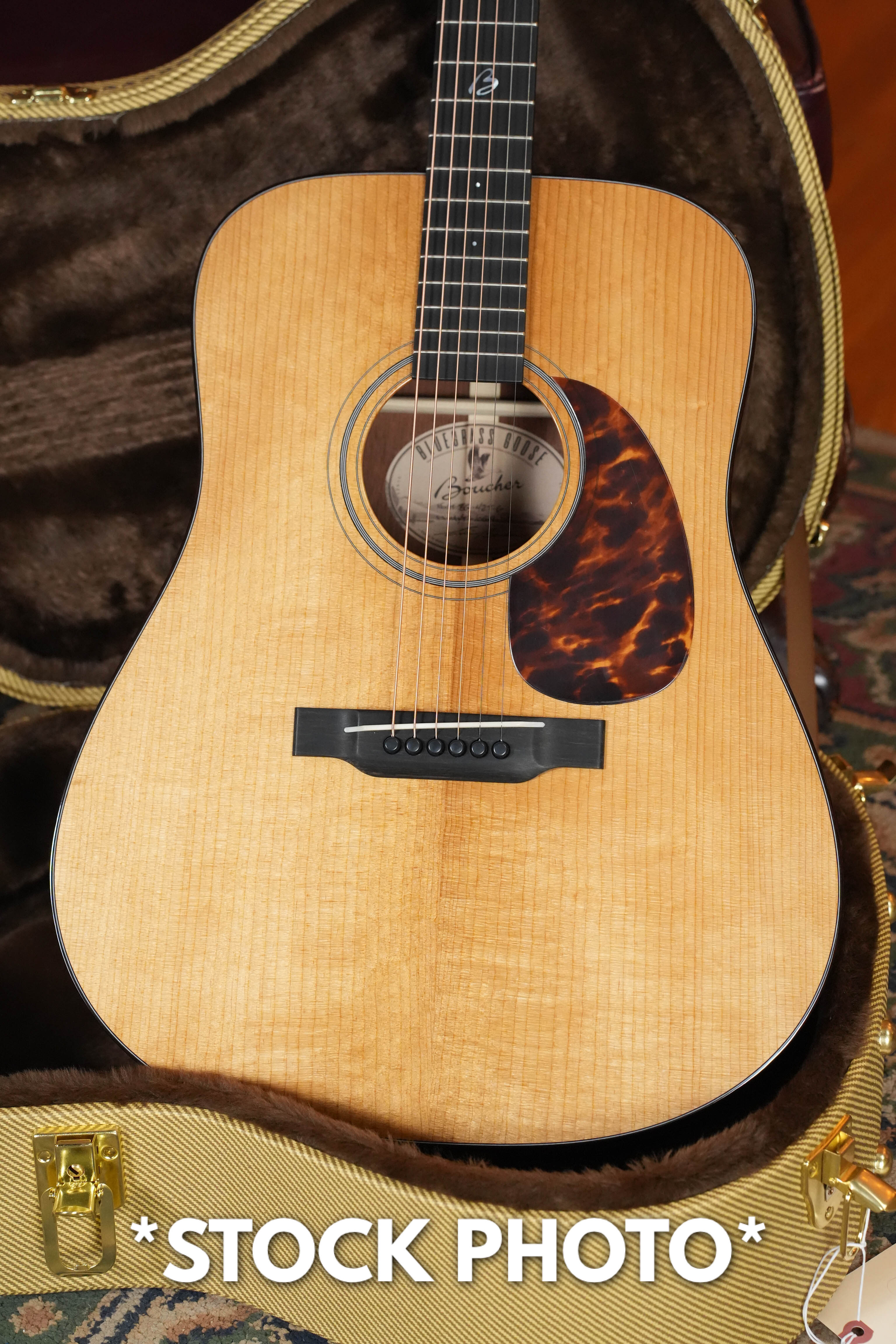 PRE-ORDER DEPOSIT ONLY *New 2026 Model* Boucher BG-42T-G Torrefied Adirondack/Torrefied Mahogany Bluegrass Goose Gold Pack Dreadnought Acoustic Guitar
