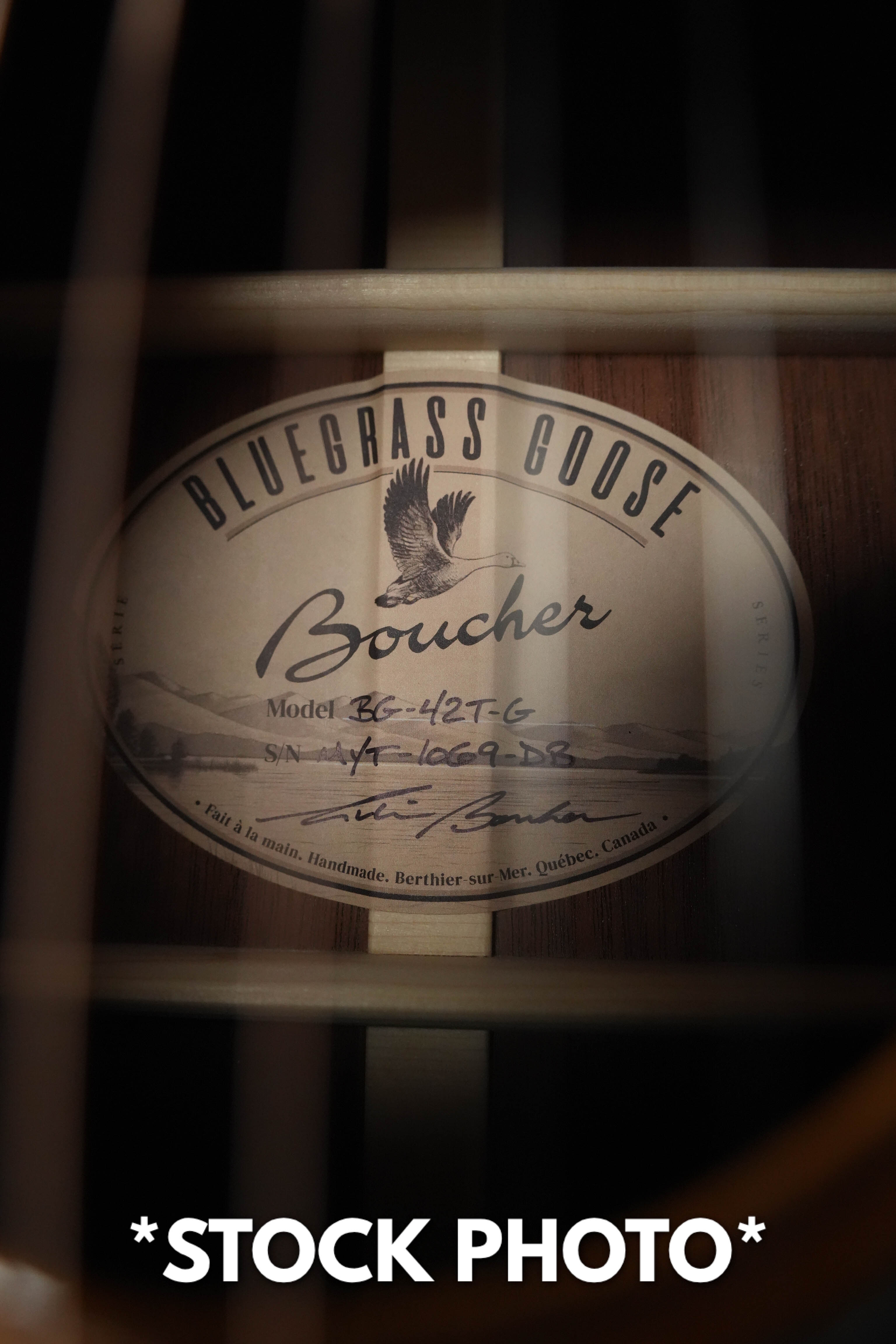PRE-ORDER DEPOSIT ONLY *New 2026 Model* Boucher BG-42T-G Torrefied Adirondack/Torrefied Mahogany Bluegrass Goose Gold Pack Dreadnought Acoustic Guitar