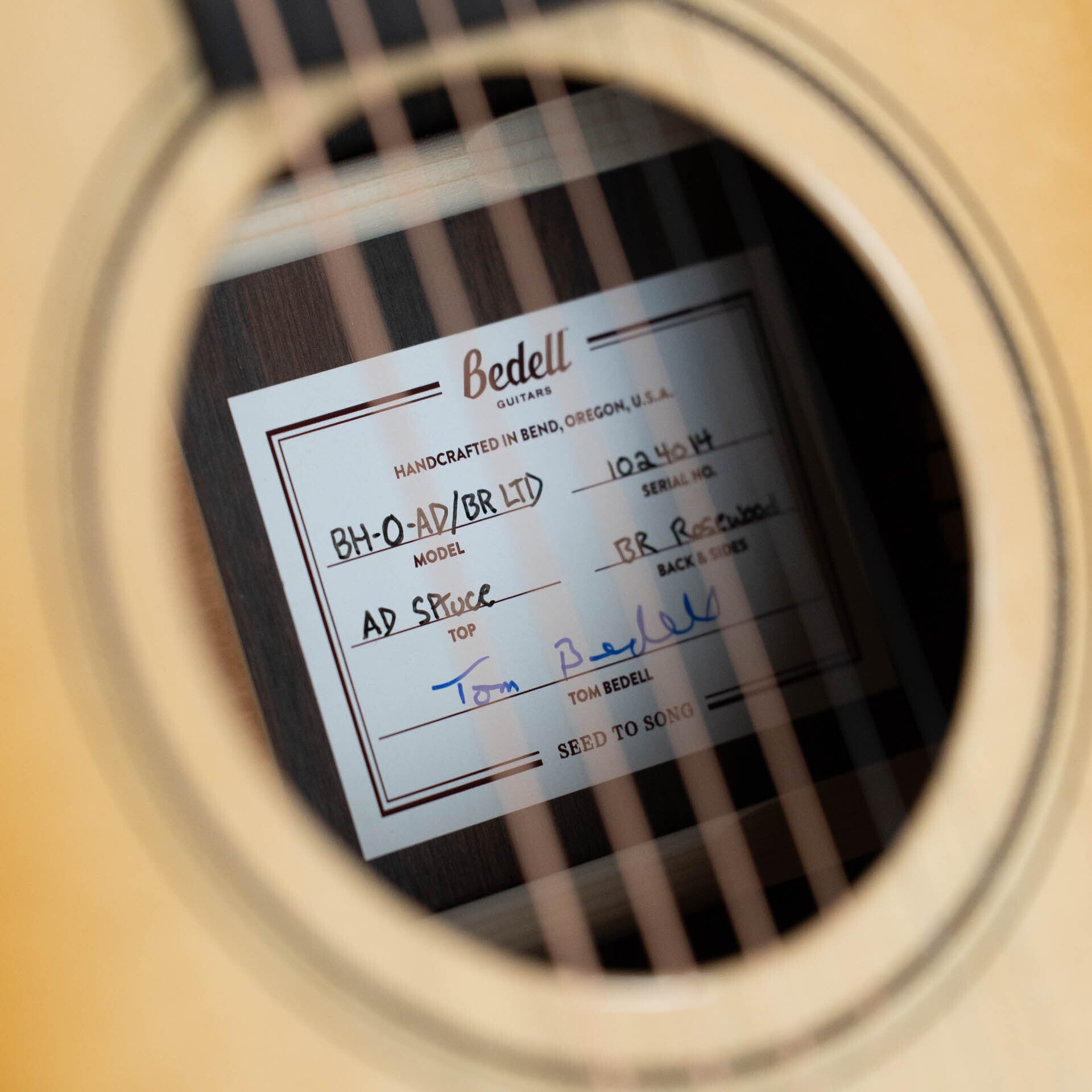 Bedell Bahia Limited Edition 2025 NAMM Launch Adirondack/Brazilian Rosewood OM Acoustic Guitar #4014