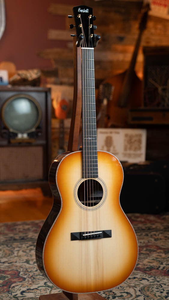 Bedell Special Edition Adirondack/Rosewood 14 Fret Tea-Burst Parlor Acoustic Guitar w/Wide Nut #4018