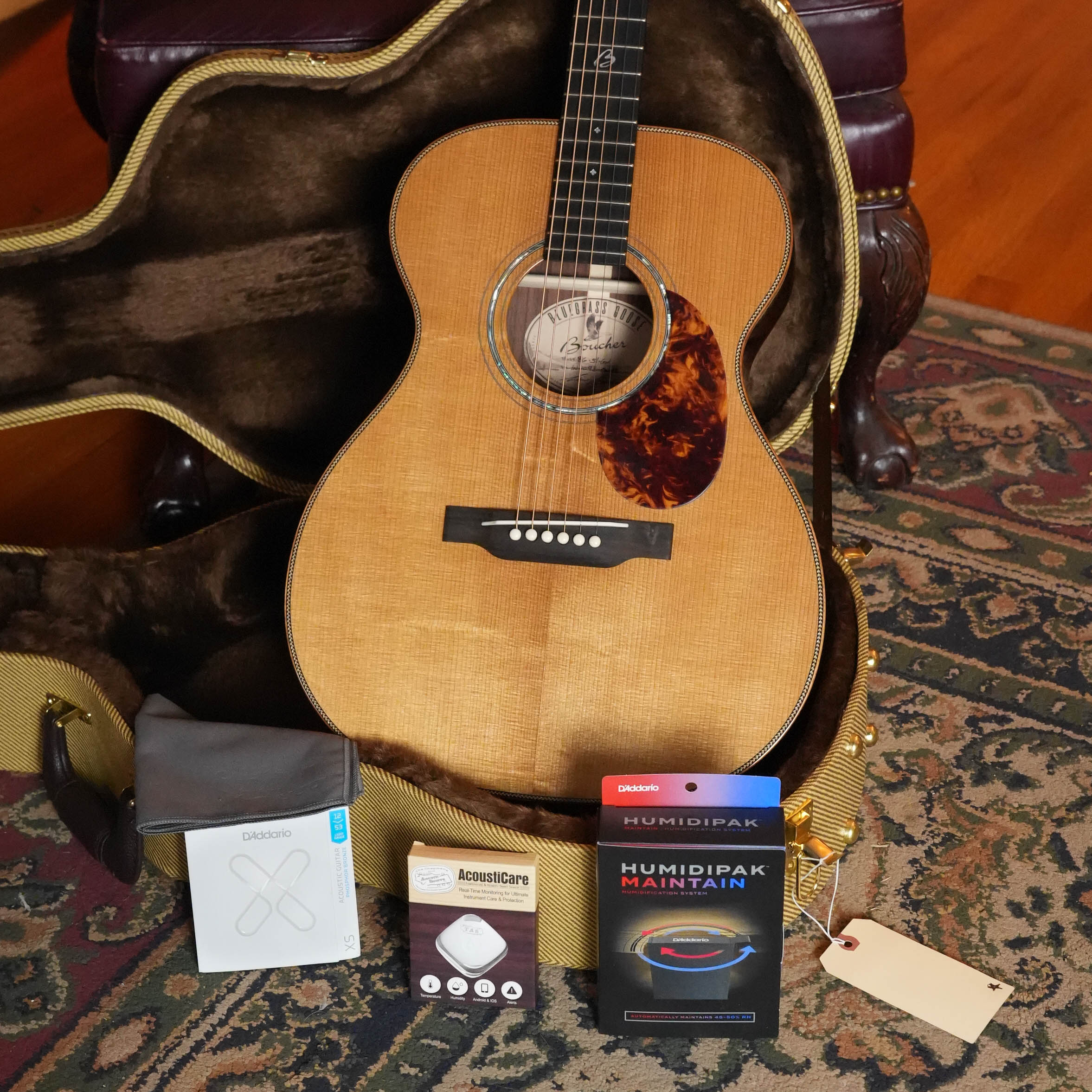 Boucher BG-51-GM Torrefied Adirondack/Rosewood Bluegrass Goose Gold and Masterworks Package Dreadnought Acoustic Guitar #1093