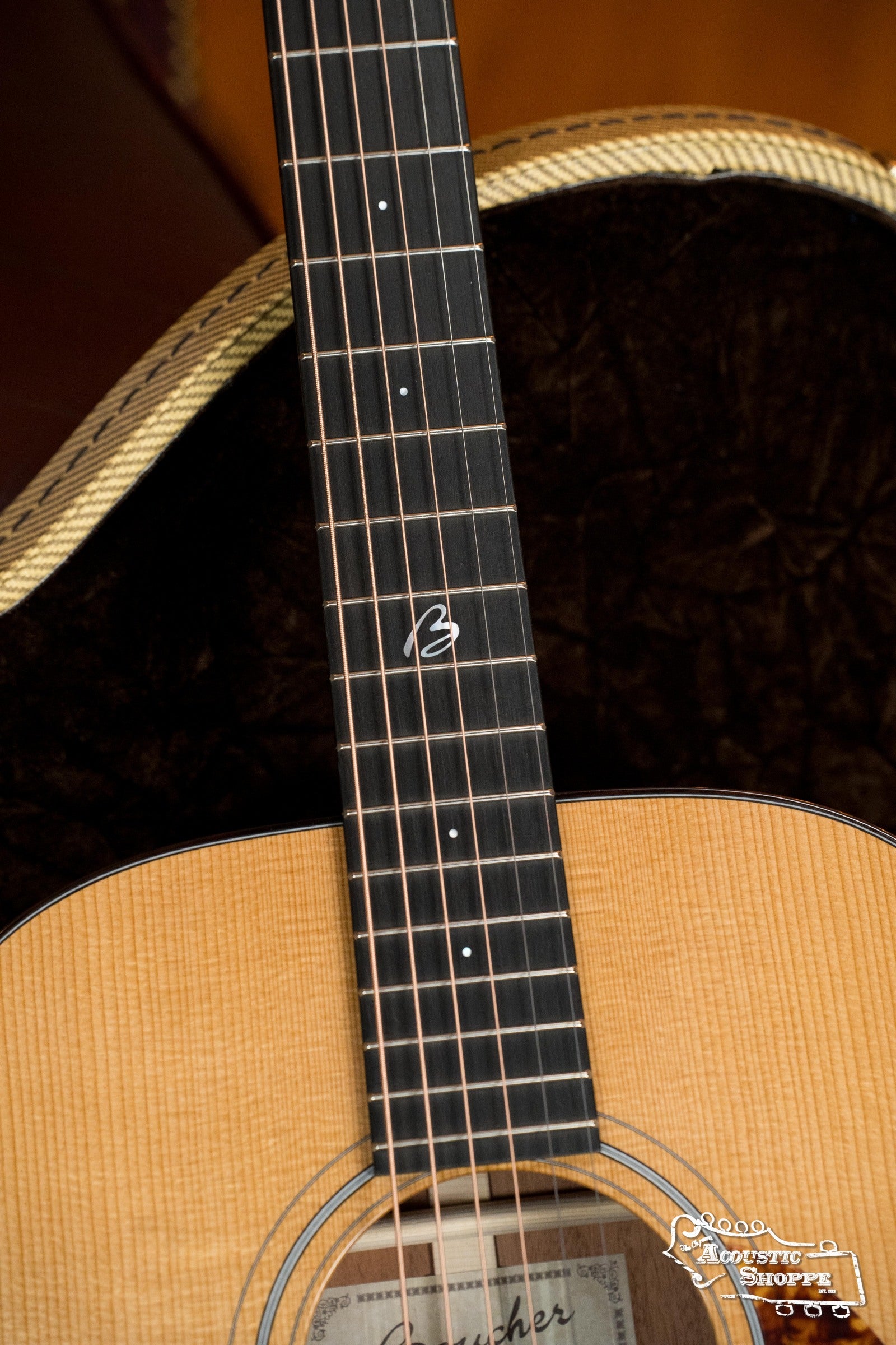 *Dread-Not Certified Used* Boucher BG-41T-G Bluegrass Goose Series *ALL* Torrefied Adirondack/Mahogany OM Gold Pack Acoustic Guitar #1001