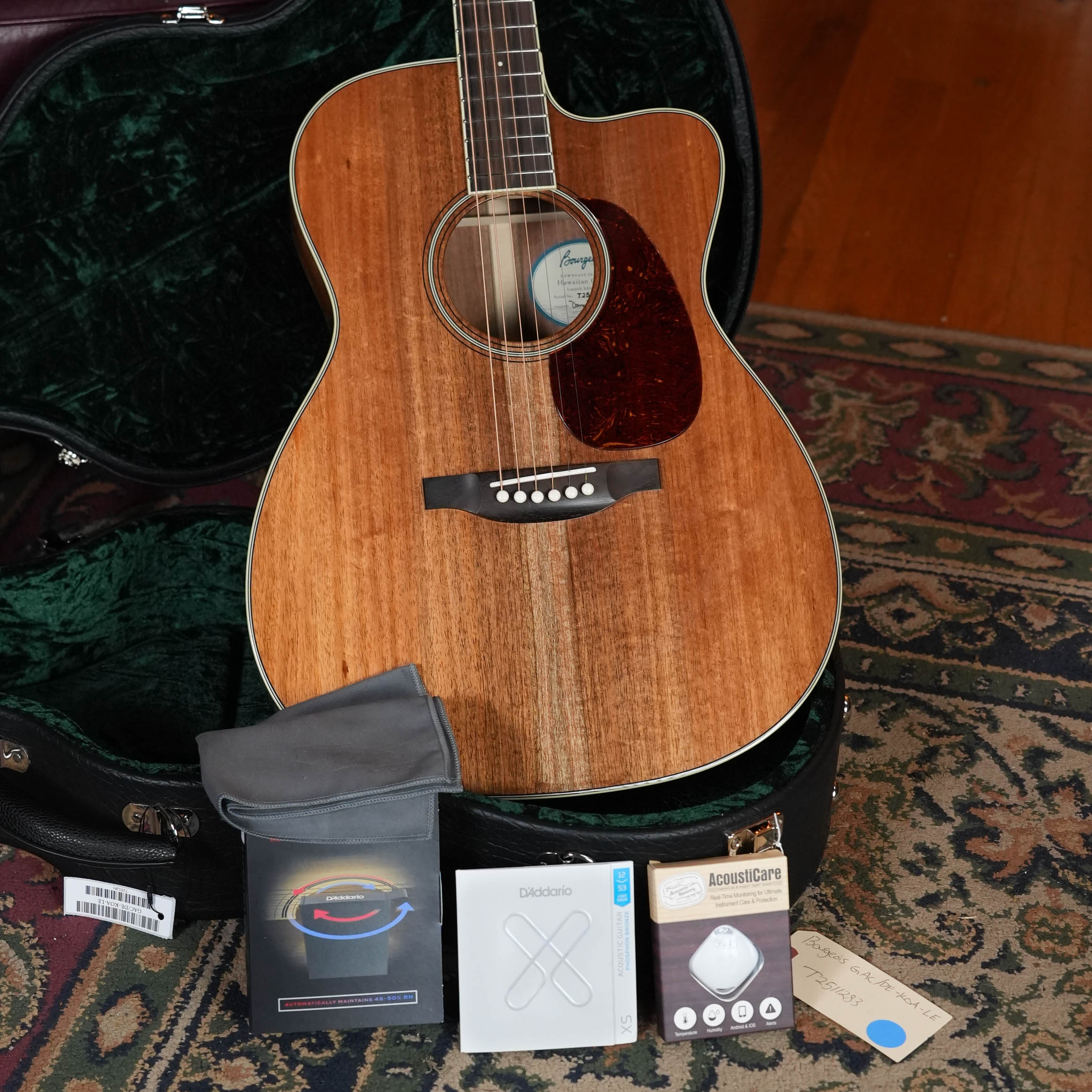 Bourgeois 2026 Launch Downeast Hawaiian Series All Koa Grand Auditorium Cutaway Acoustic Guitar #1283