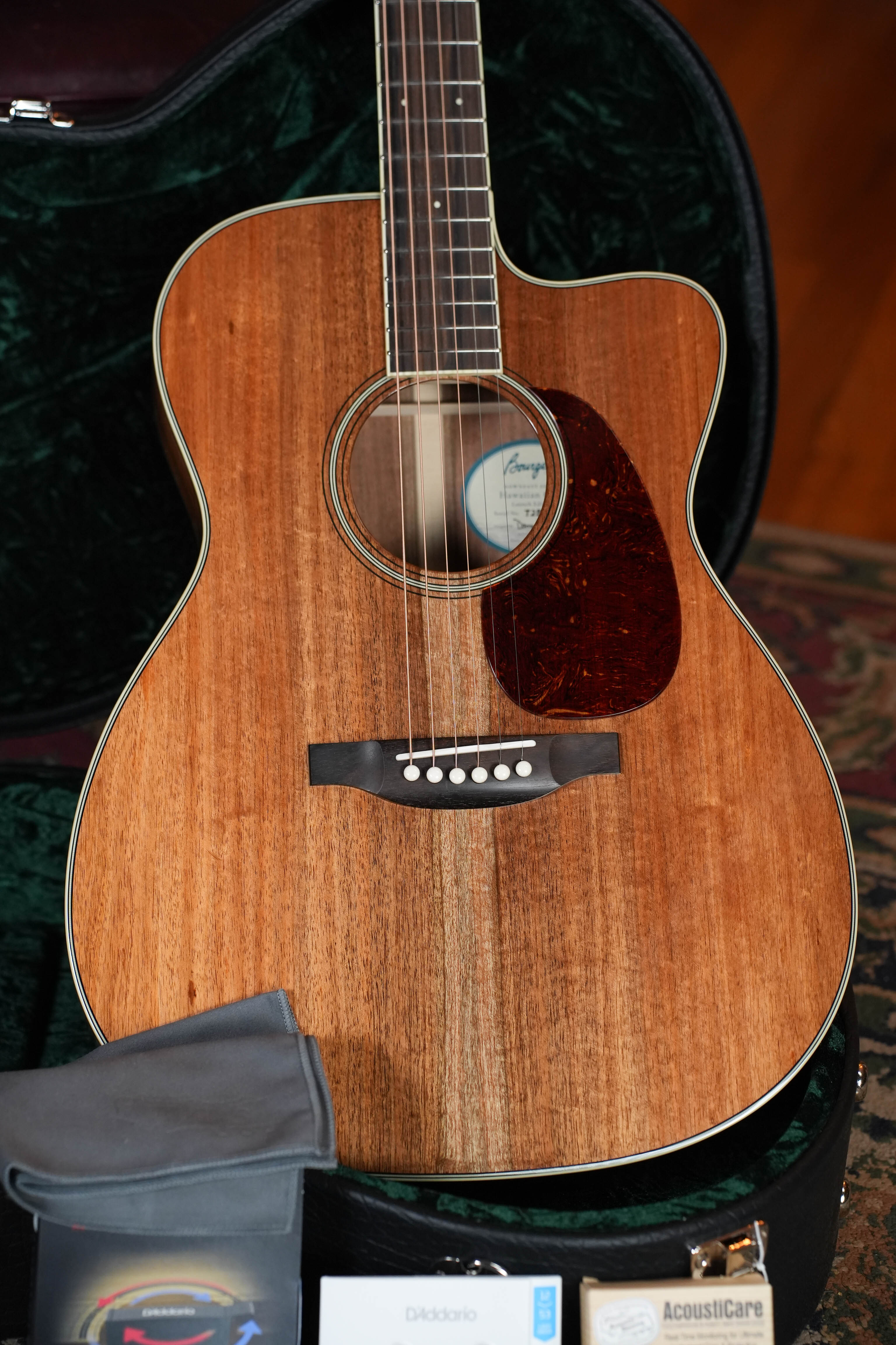 Bourgeois 2026 Launch Downeast Hawaiian Series All Koa Grand Auditorium Cutaway Acoustic Guitar #1283