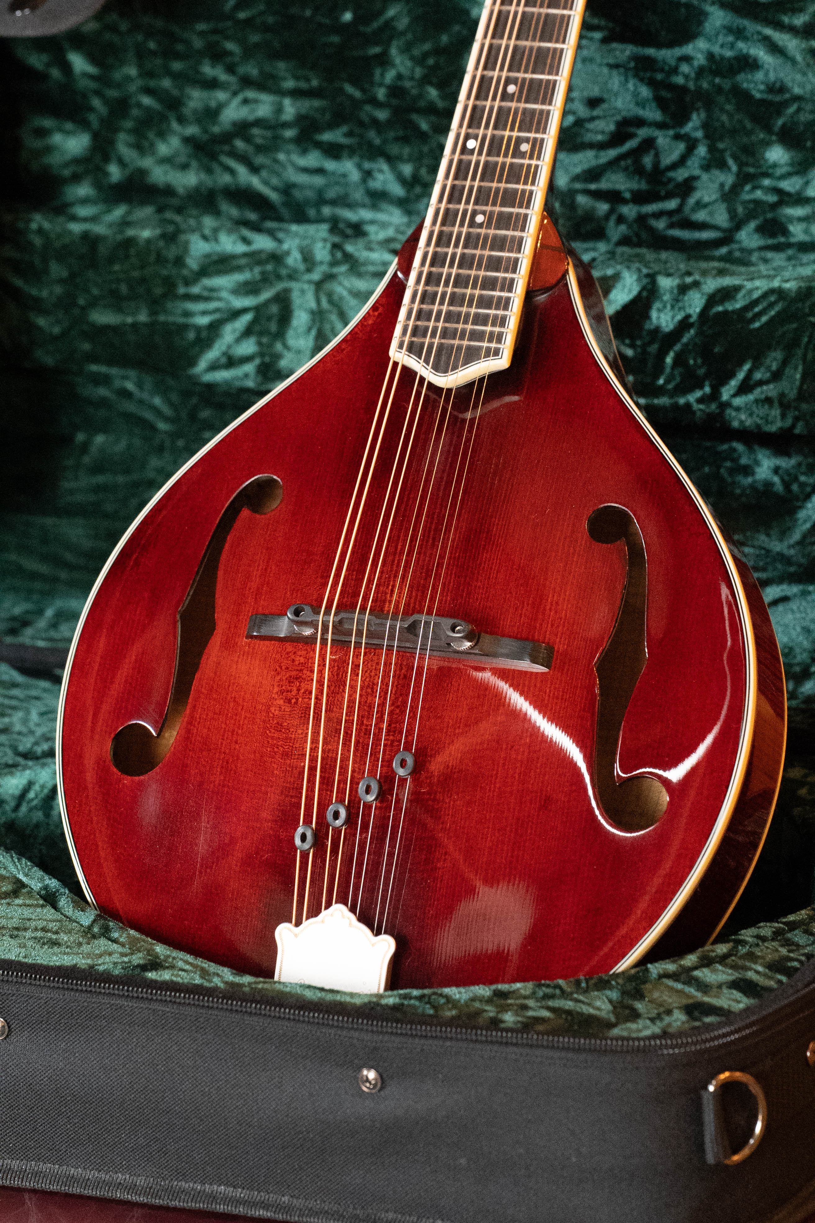Bourgeois M5-A-CR Aged-Tone Adirondack/Maple Cordovan Red A-Style Mandolin #2120