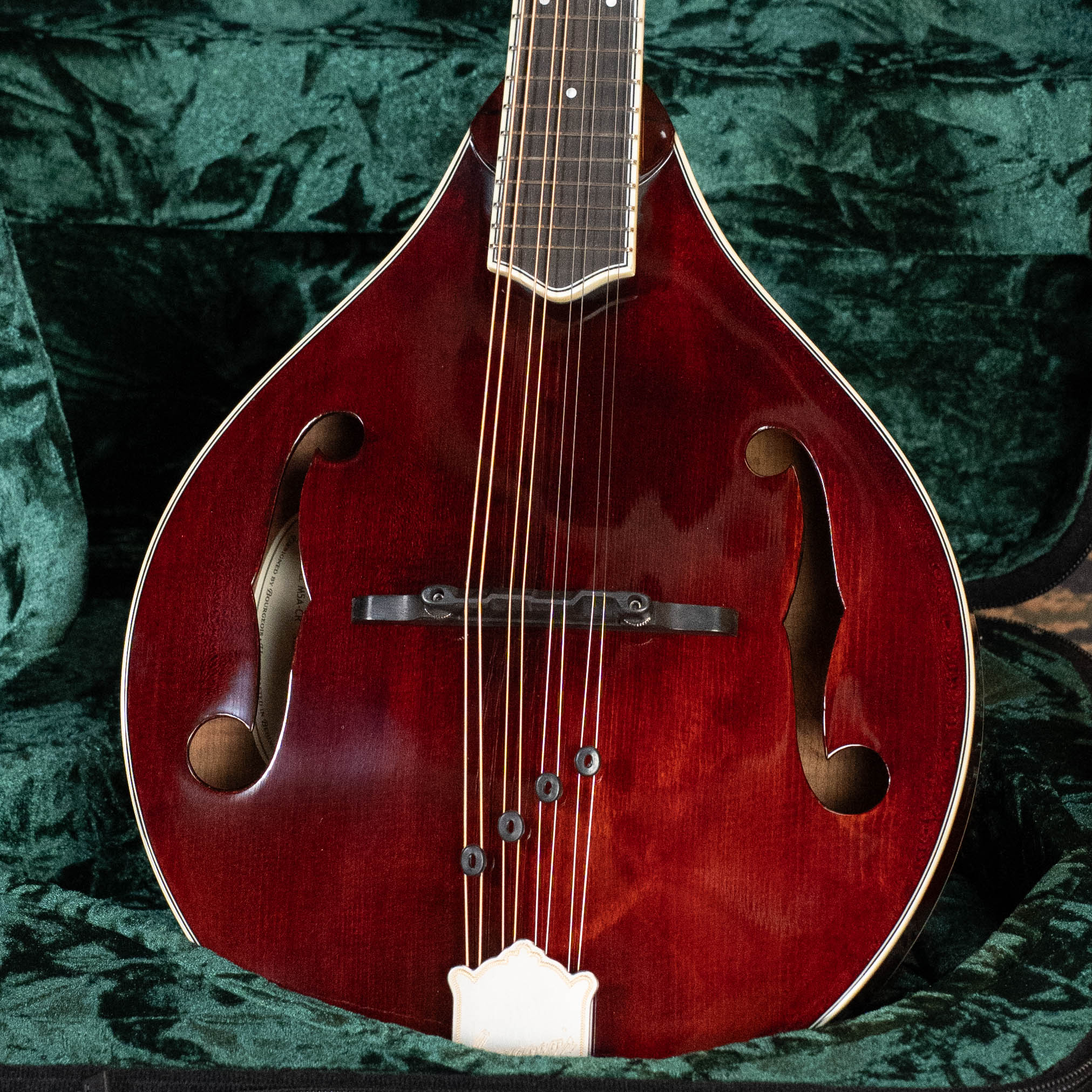Bourgeois M5-A-CR Aged-Tone Adirondack/Maple Cordovan Red A-Style Mandolin #2123