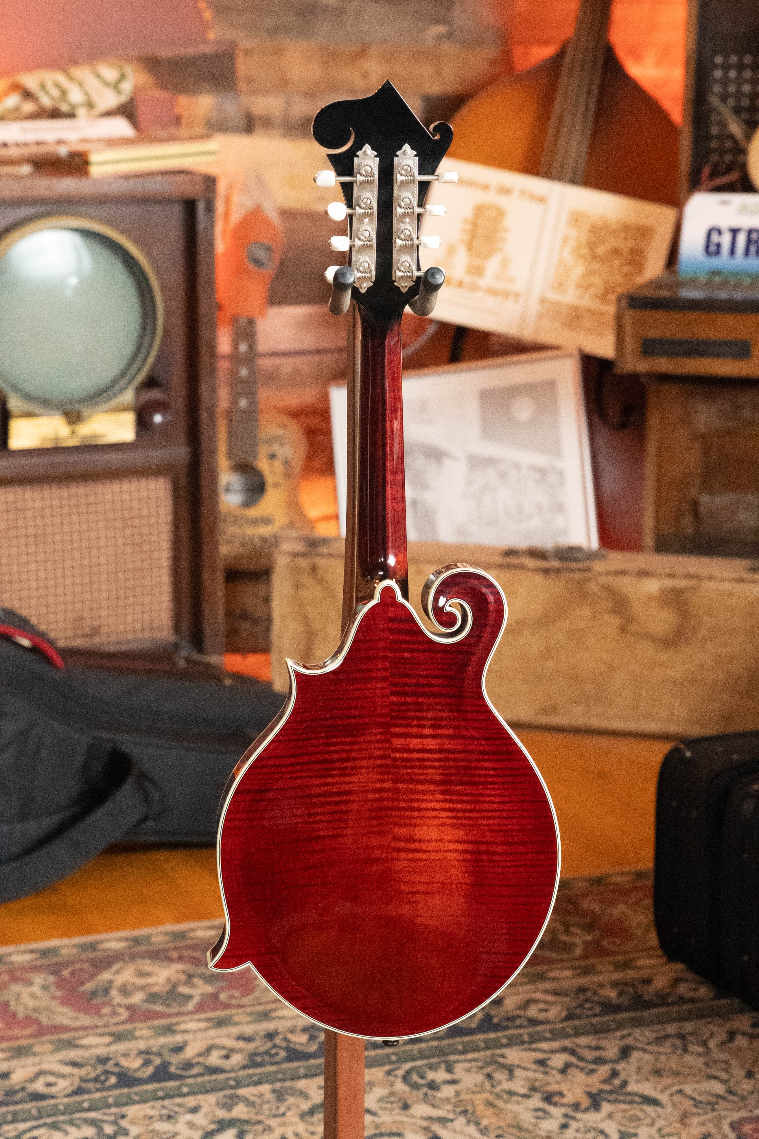 Bourgeois M5-F-BT Aged-Tone Adirondack/Maple Black Top F-Style Mandolin #6114