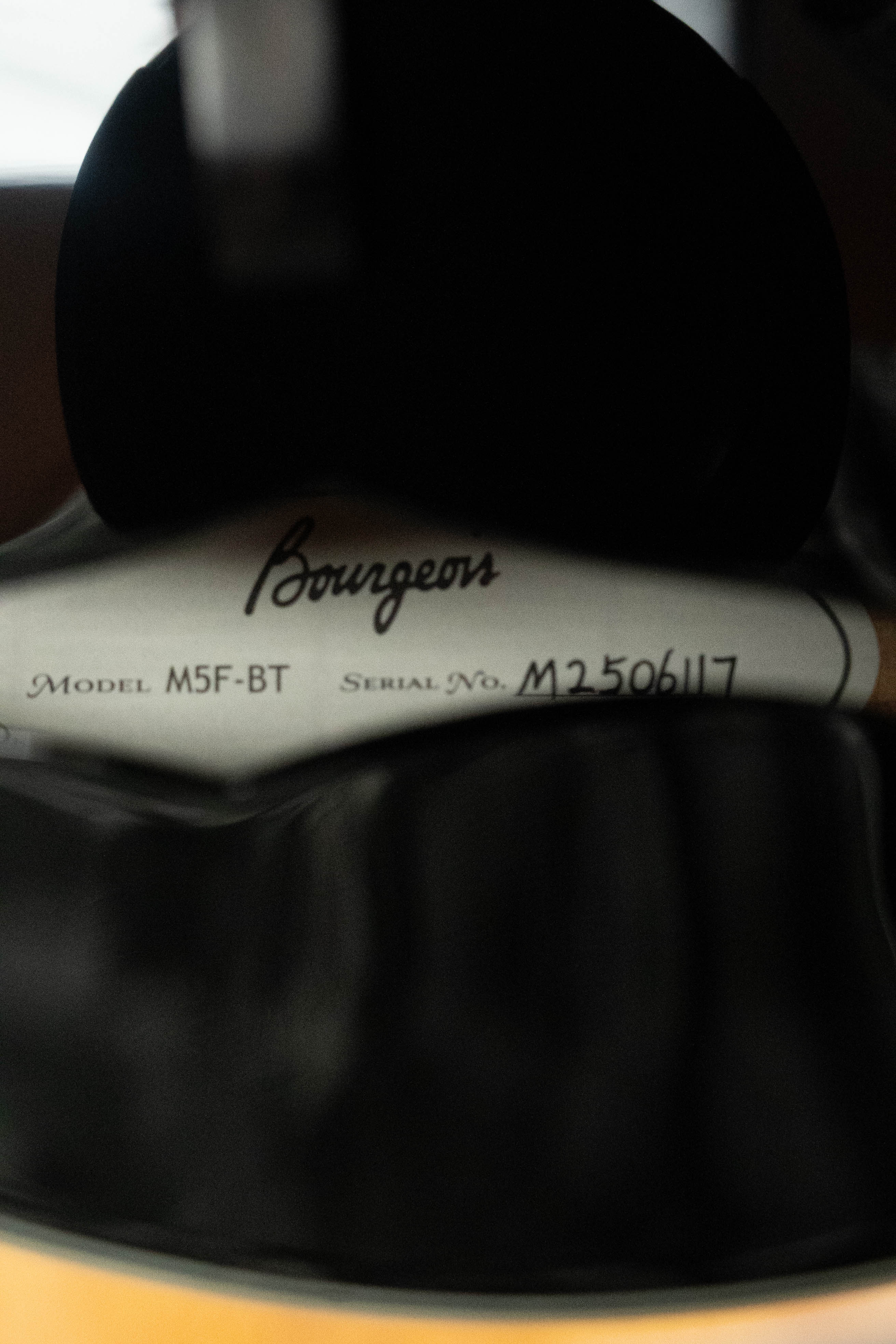 Bourgeois M5-F-BT Aged-Tone Adirondack/Maple Black Top F-Style Mandolin #6117