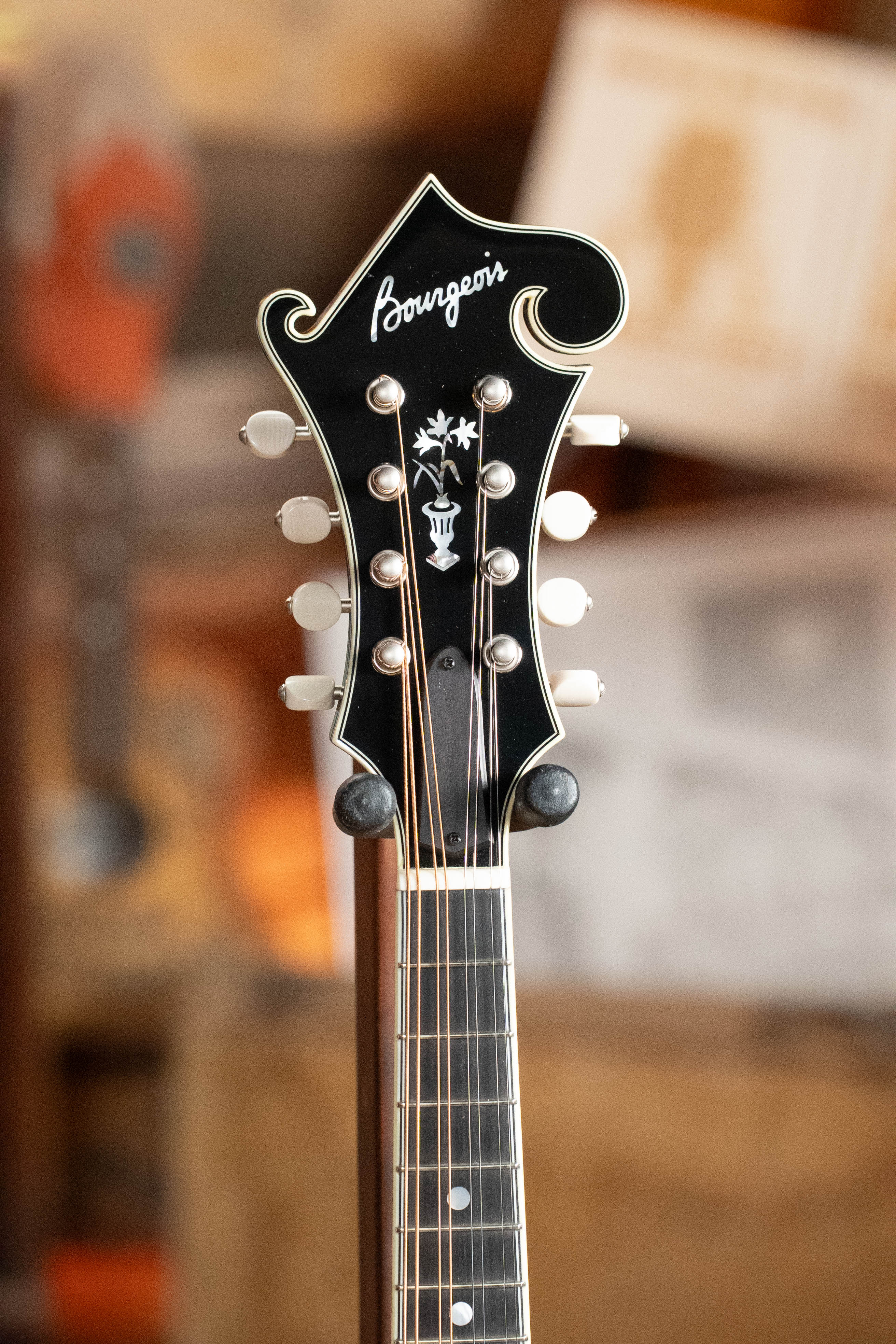 Bourgeois M5-F-BT Aged-Tone Adirondack/Maple Black Top F-Style Mandolin #6117