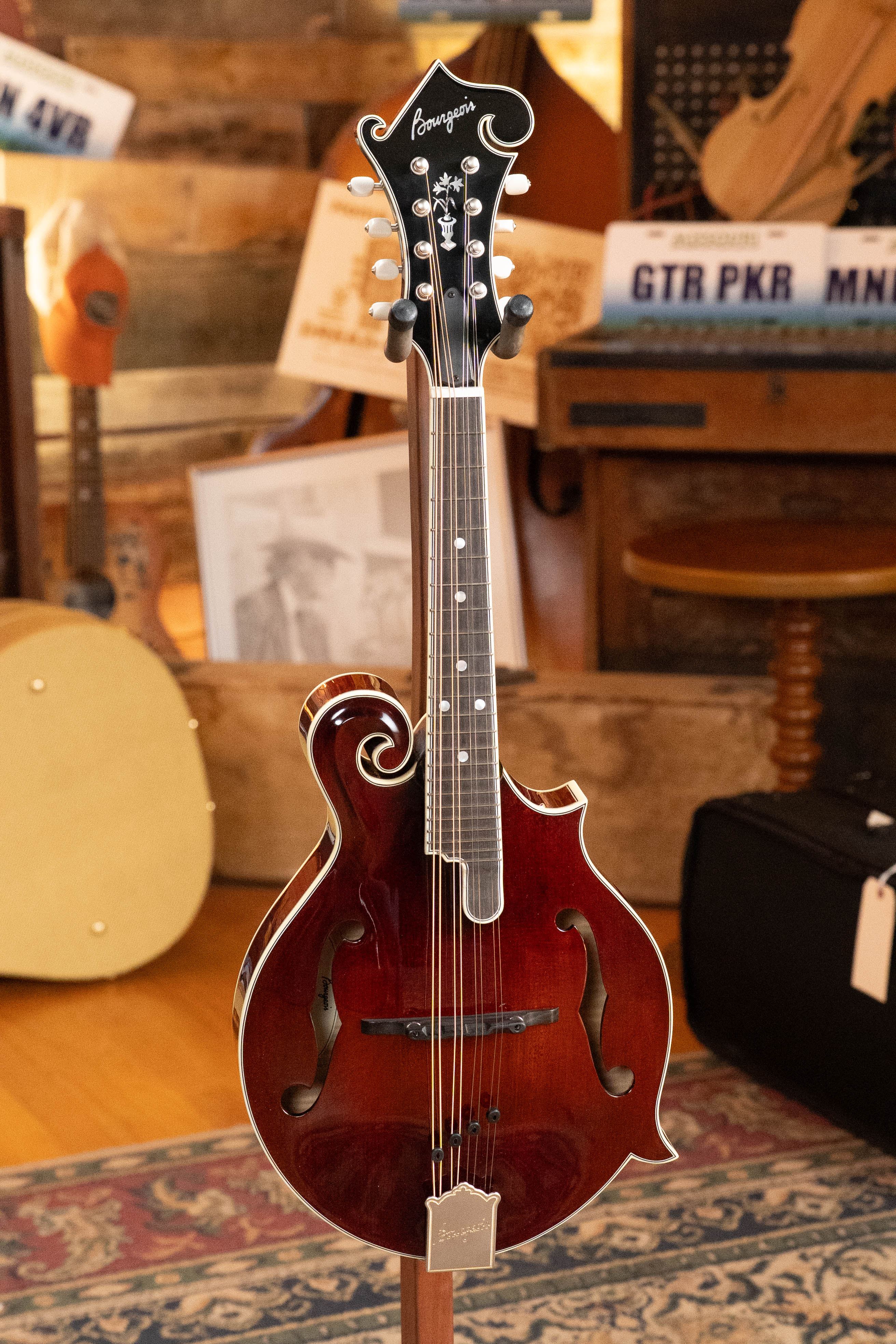 Bourgeois M5-F-CR Aged-Tone Adirondack/Maple Cordovan Red F-Style Mandolin #2139