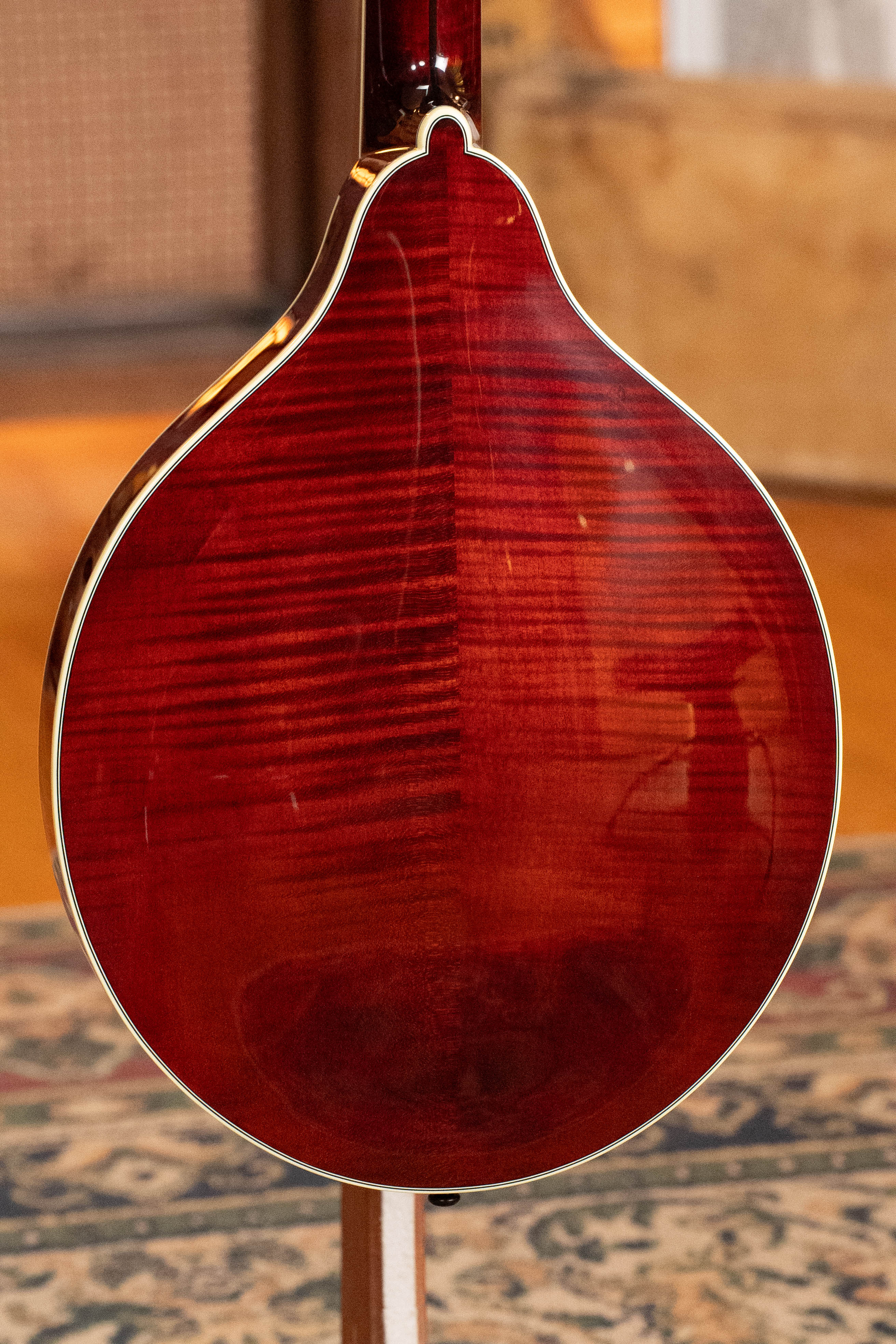 Bourgeois M5-O-BT Aged Tone Adirondack/European Curly Maple Black Octave Mandolin #2114