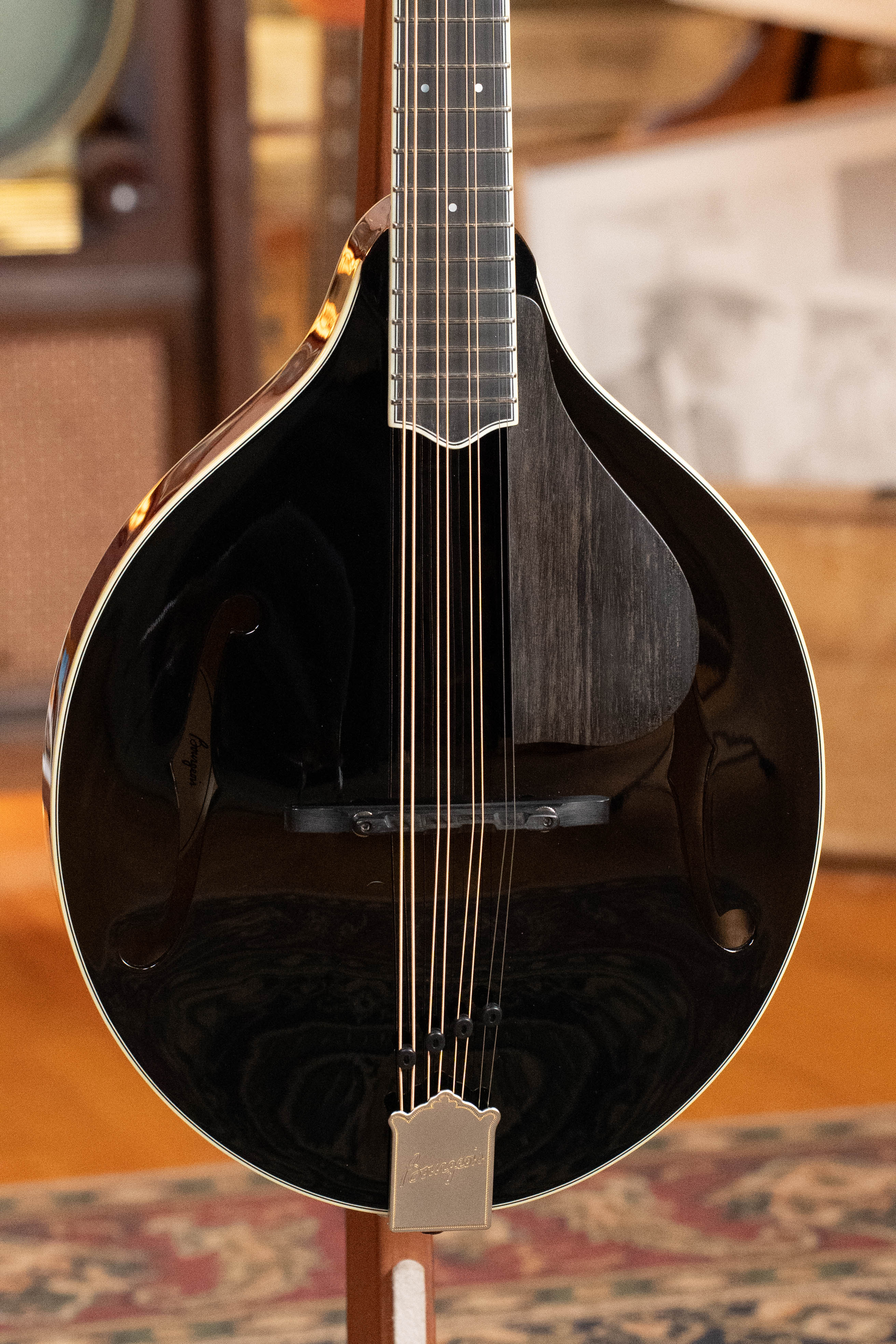 Bourgeois M5-O-BT Aged Tone Adirondack/European Curly Maple Black Octave Mandolin #2114