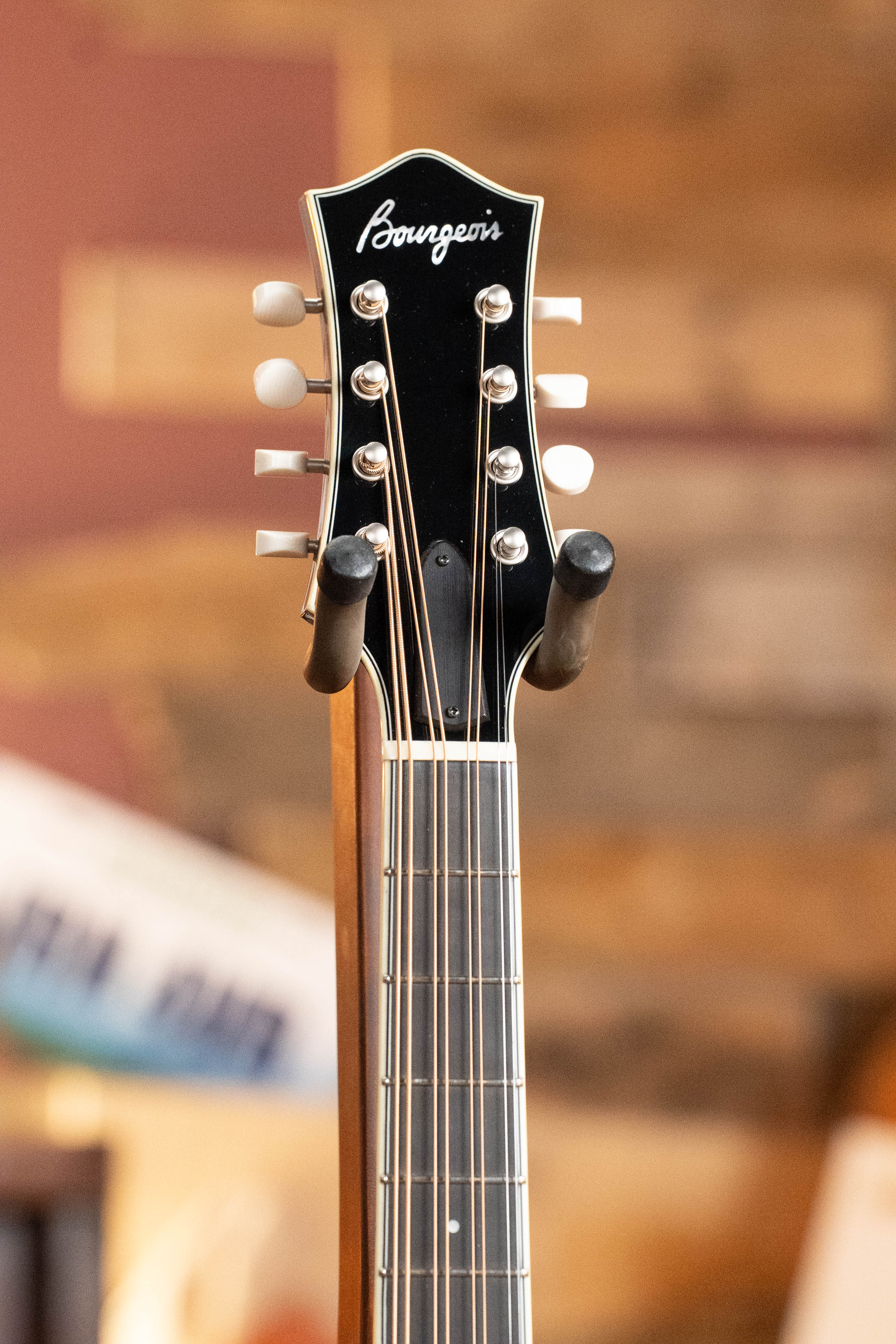 Bourgeois M5-O-BT Aged Tone Adirondack/European Curly Maple Black Octave Mandolin #2114