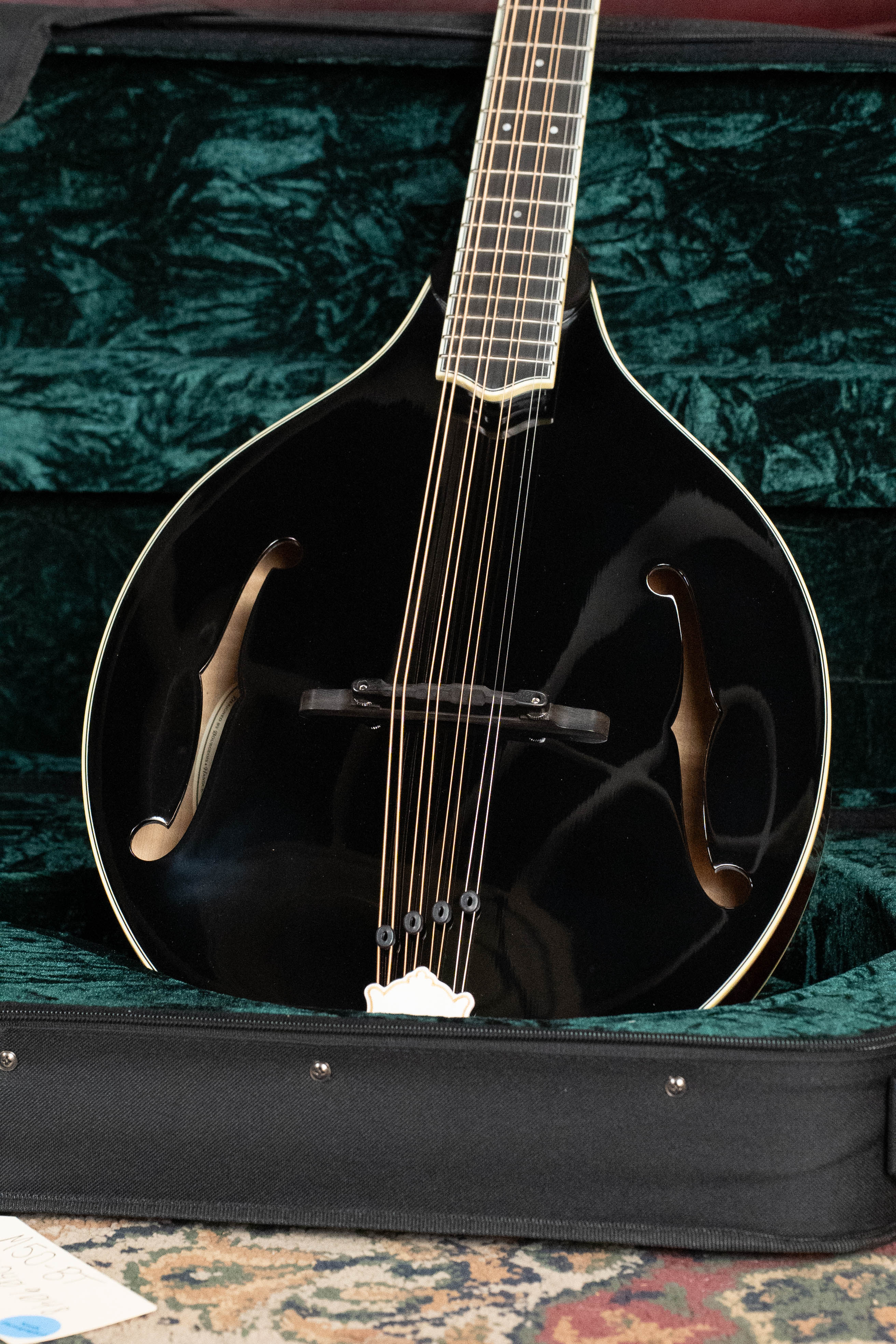 Bourgeois M5-O-BT Aged Tone Adirondack/European Curly Maple Black Octave Mandolin #9048
