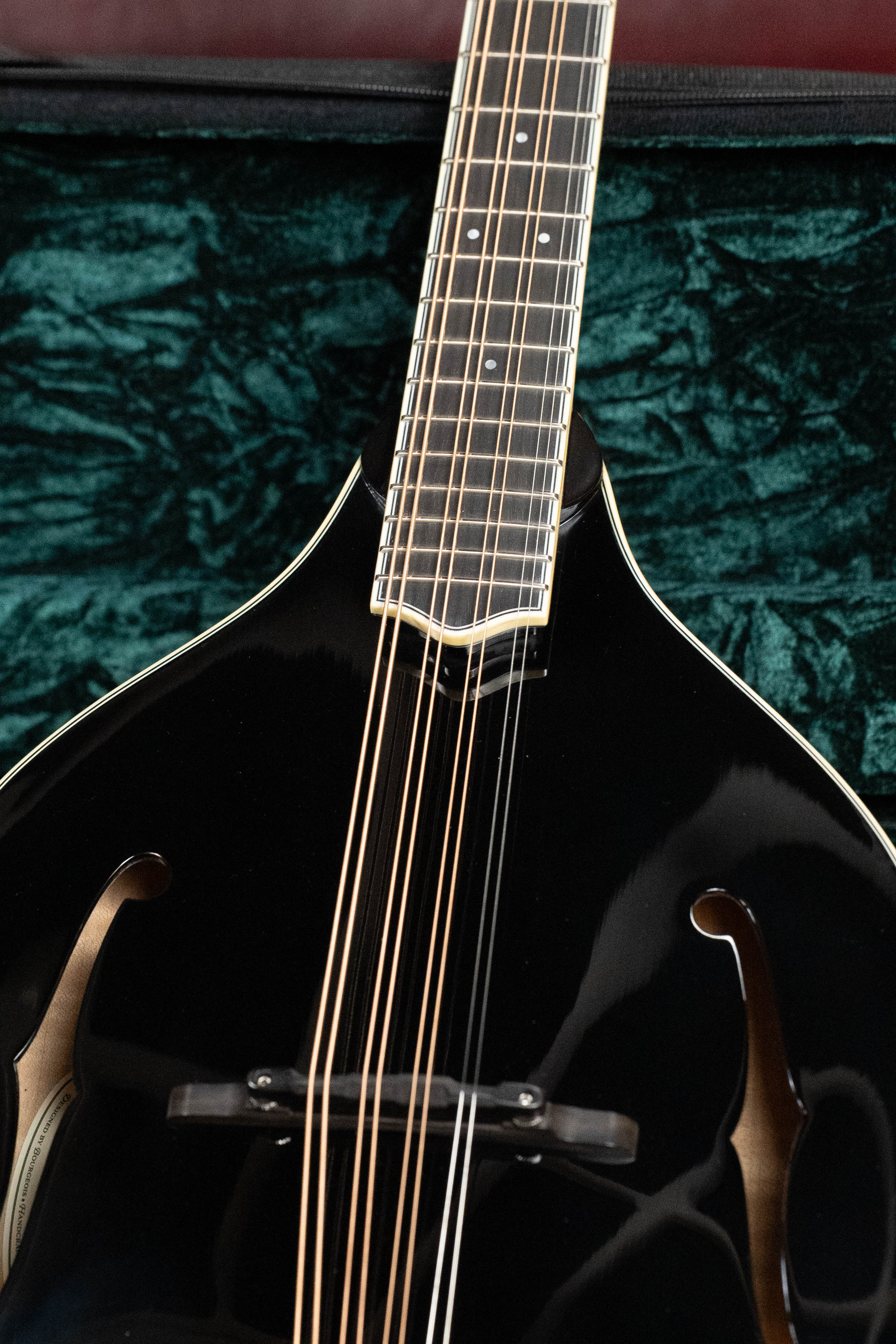 Bourgeois M5-O-BT Aged Tone Adirondack/European Curly Maple Black Octave Mandolin #9048