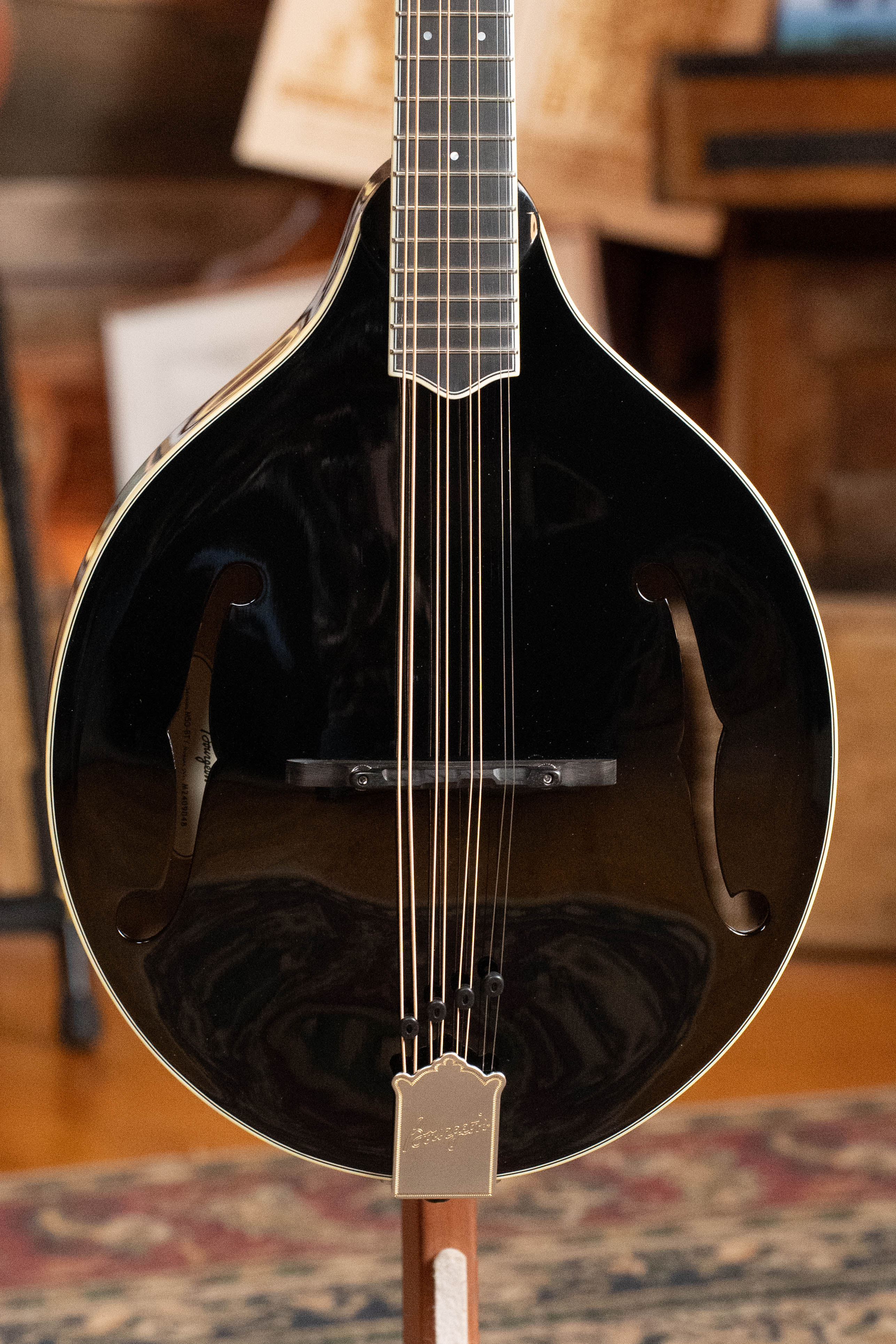 Bourgeois M5-O-BT Aged Tone Adirondack/European Curly Maple Black Octave Mandolin #9048