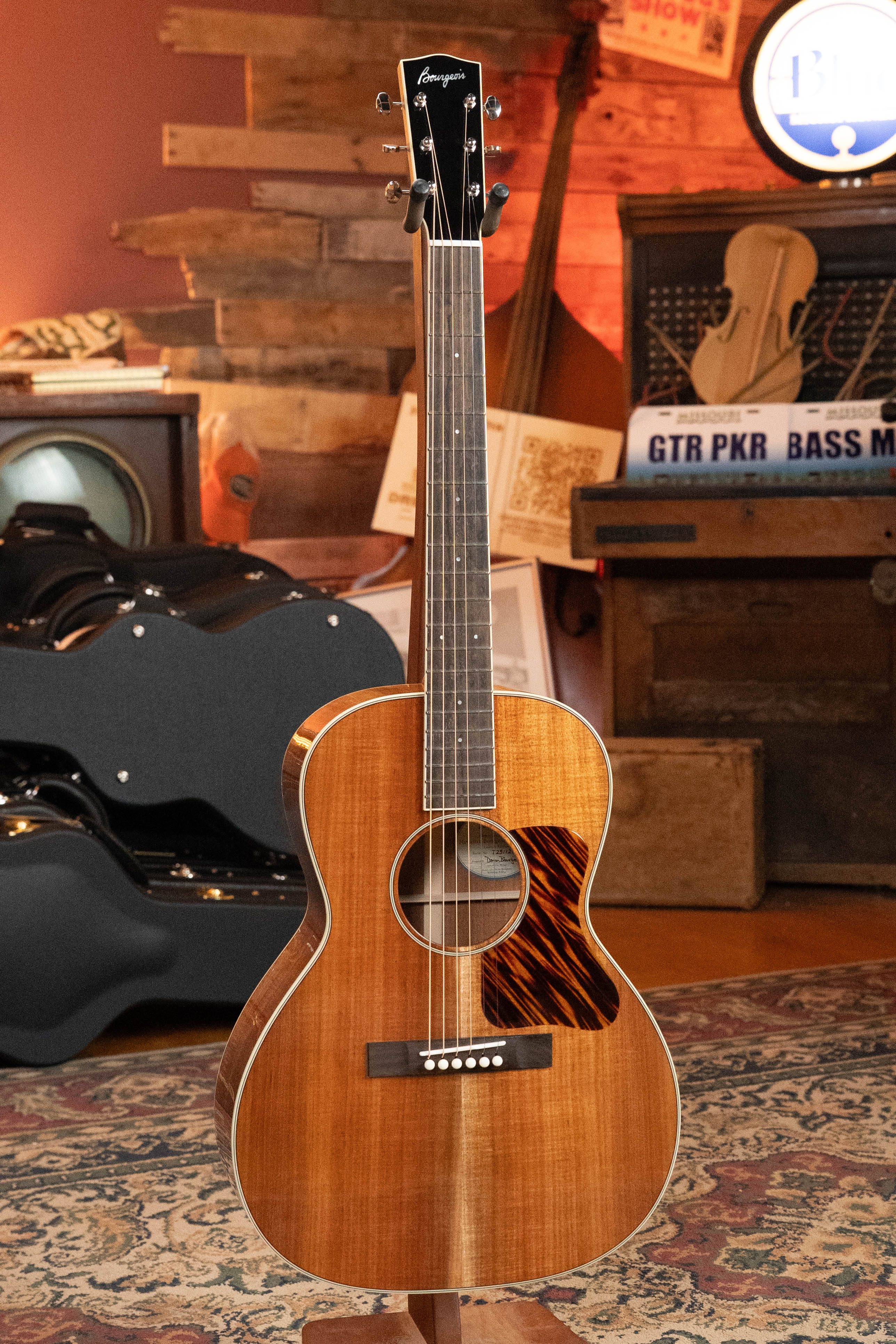 Bourgeois NAMM Launch Downeast Hawaiian Blues Series All Koa LDB Acoustic Guitar #1218