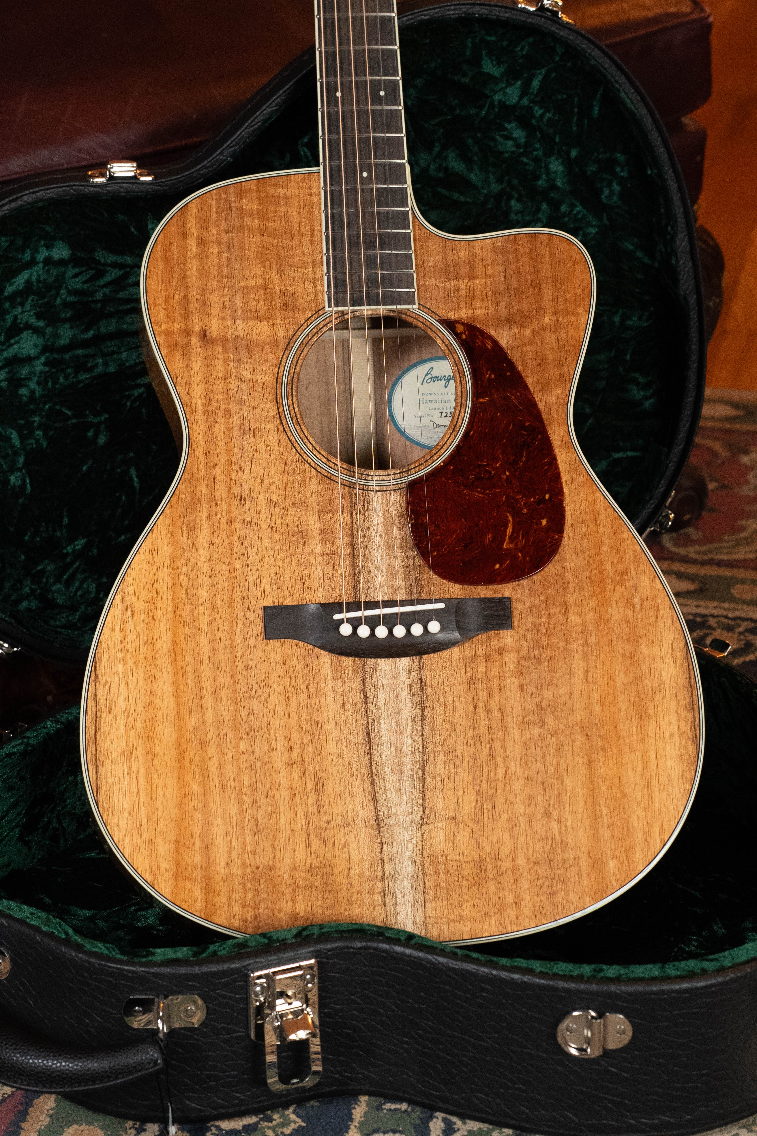 Bourgeois NAMM Launch Downeast Hawaiian Series All Koa Grand Auditorium Cutaway Acoustic Guitar #1276