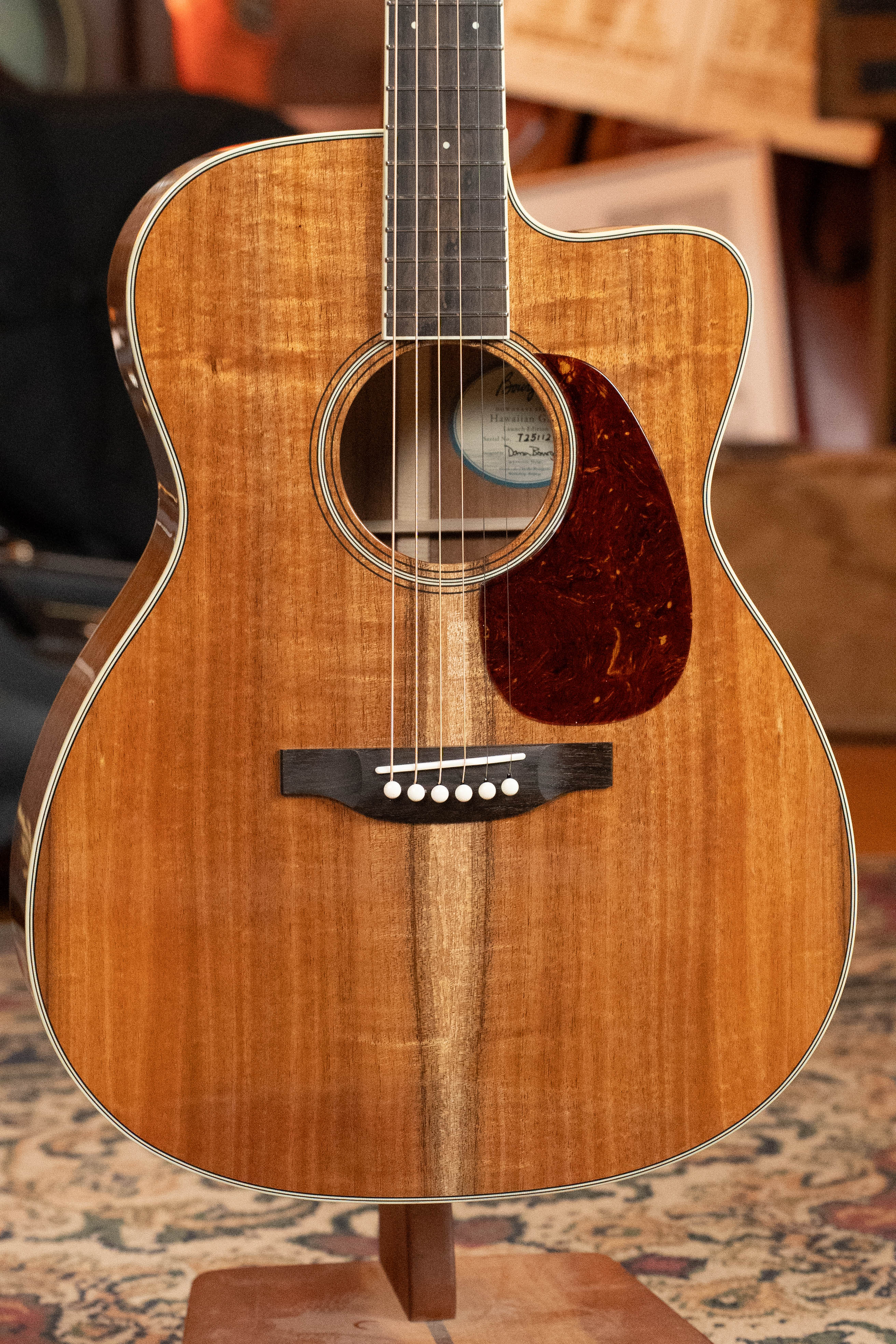 Bourgeois NAMM Launch Downeast Hawaiian Series All Koa Grand Auditorium Cutaway Acoustic Guitar #1276