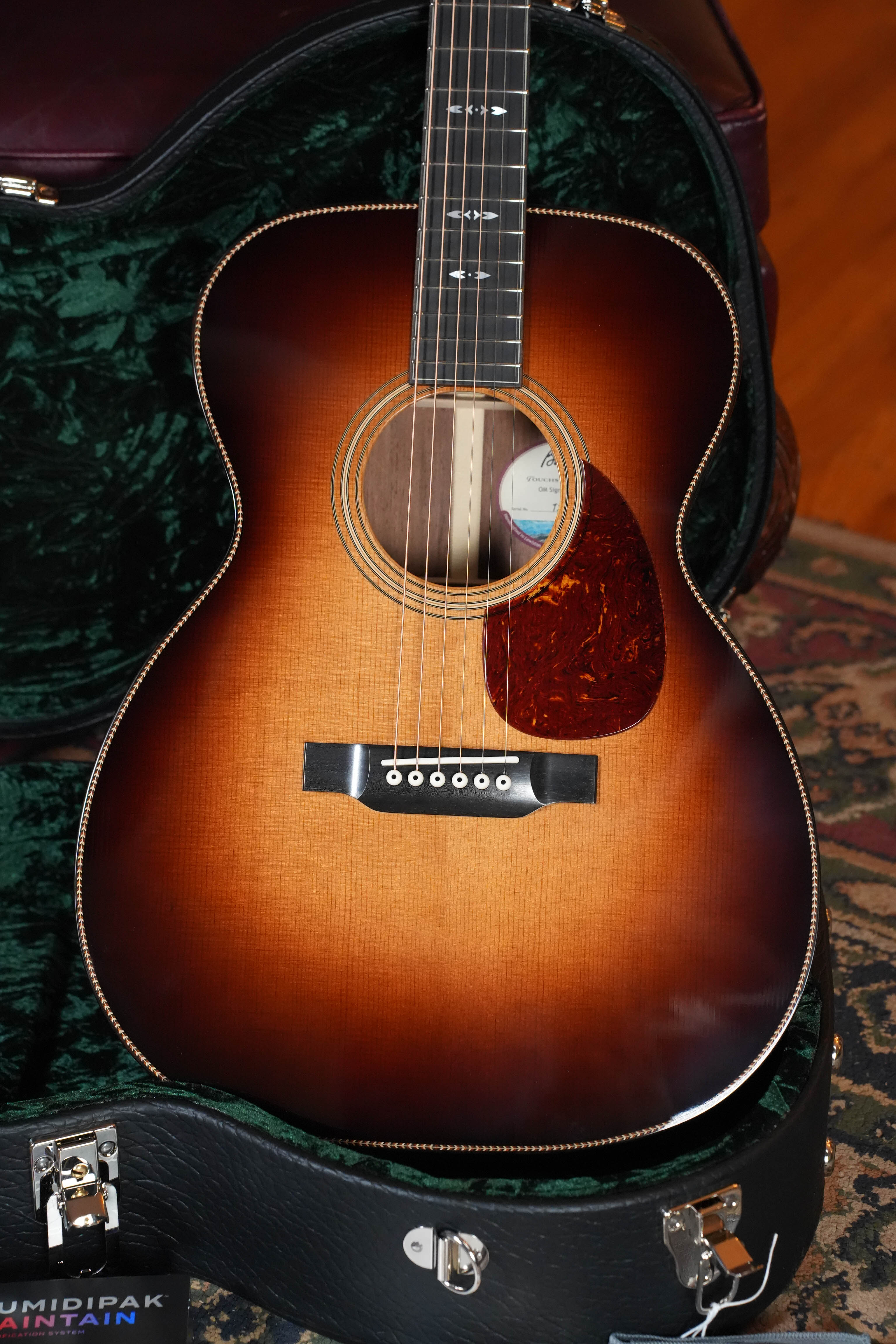 Bourgeois OMSIG-SB/TS Touchstone Signature Torrefied Alaskan Sitka/Madagascar Rosewood Sunburst Orchestra Model Acoustic Guitar #1298