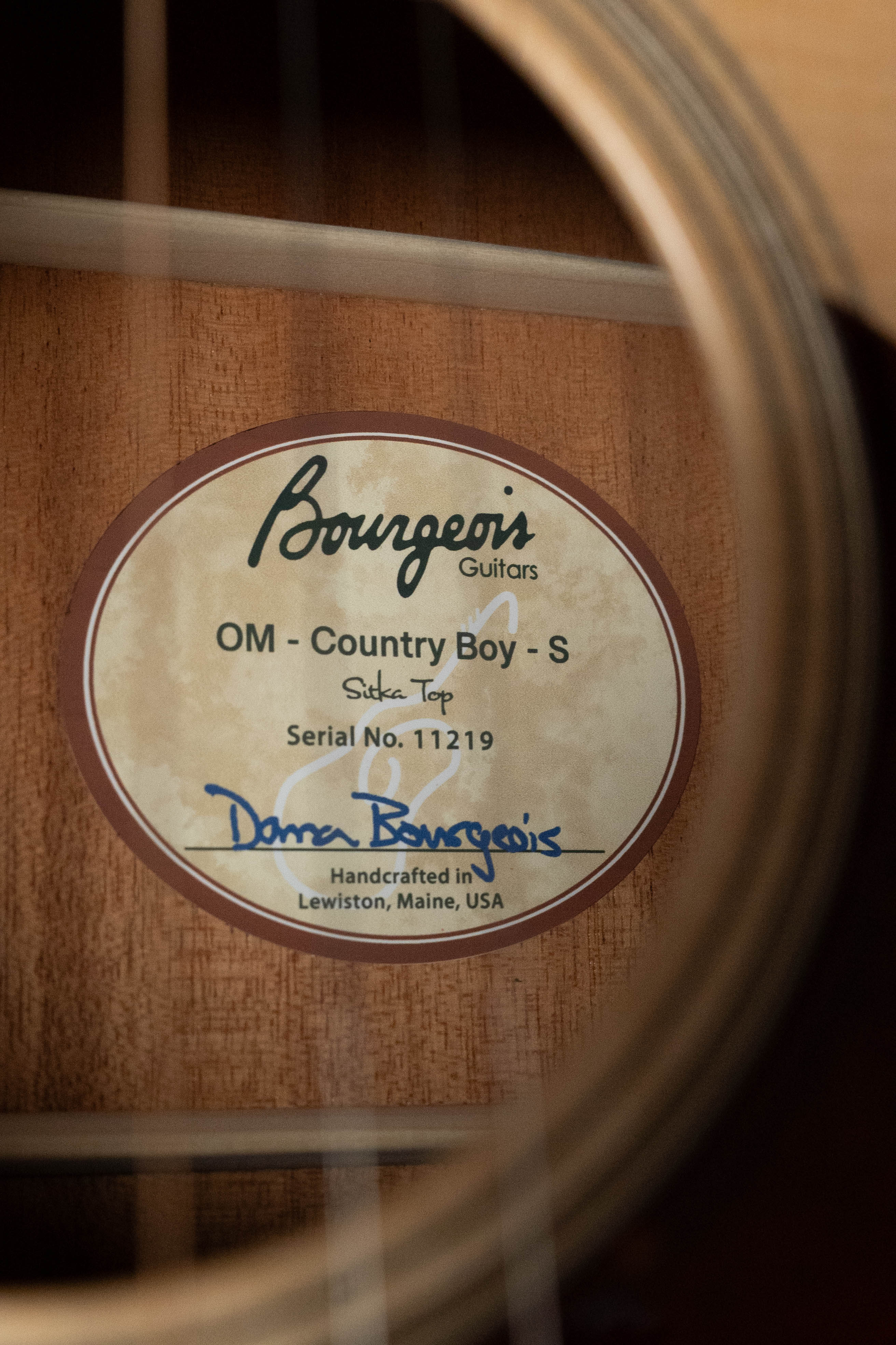 Bourgeois Professional Series Country Boy Satin Sitka/Mahogany Satin OM Acoustic Guitar #1219