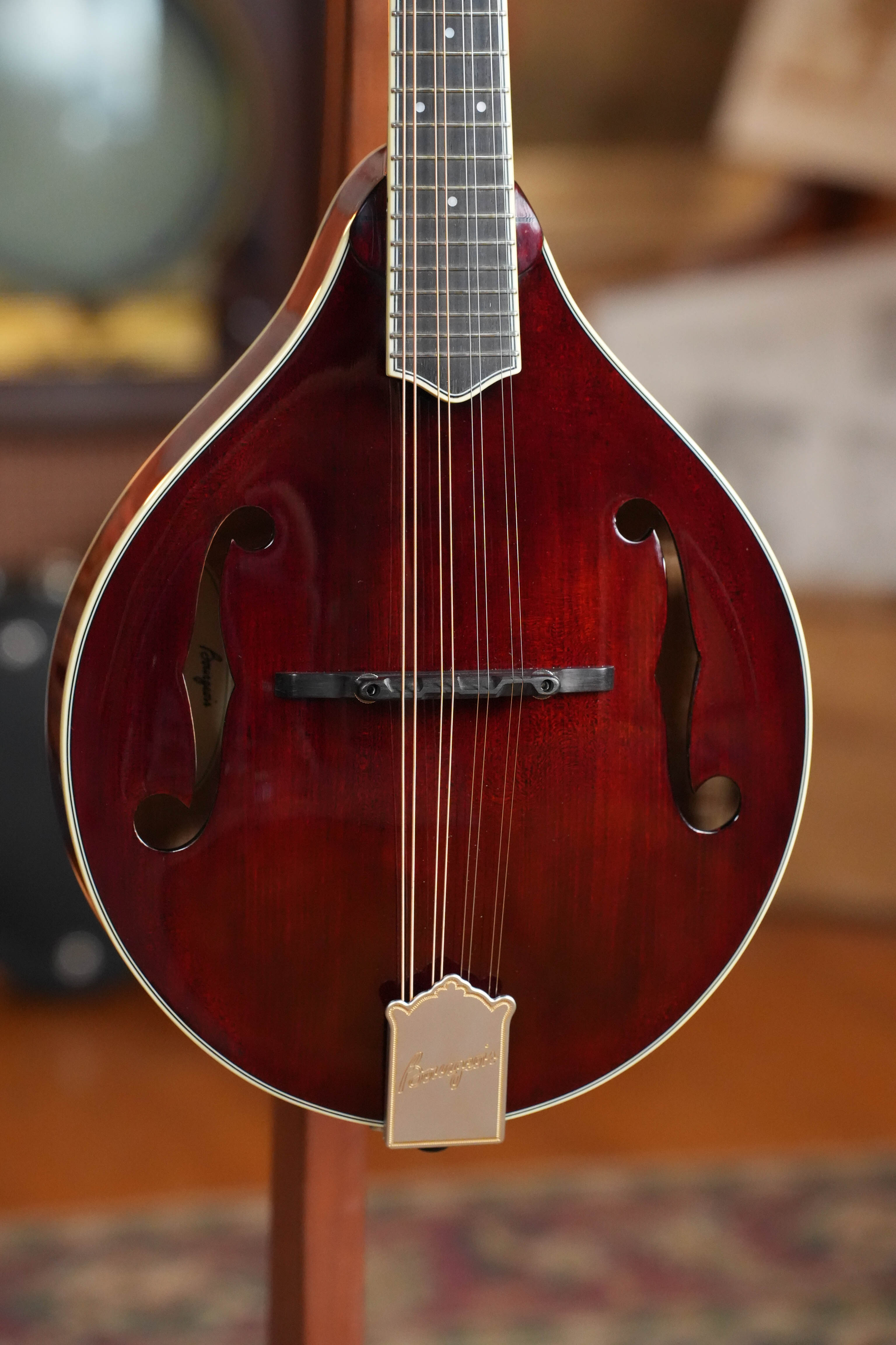 Bourgeois TAS Exclusive M5-A-CR Aged-Tone Adirondack/Maple Cordovan Red A-Style Mandolin #2119