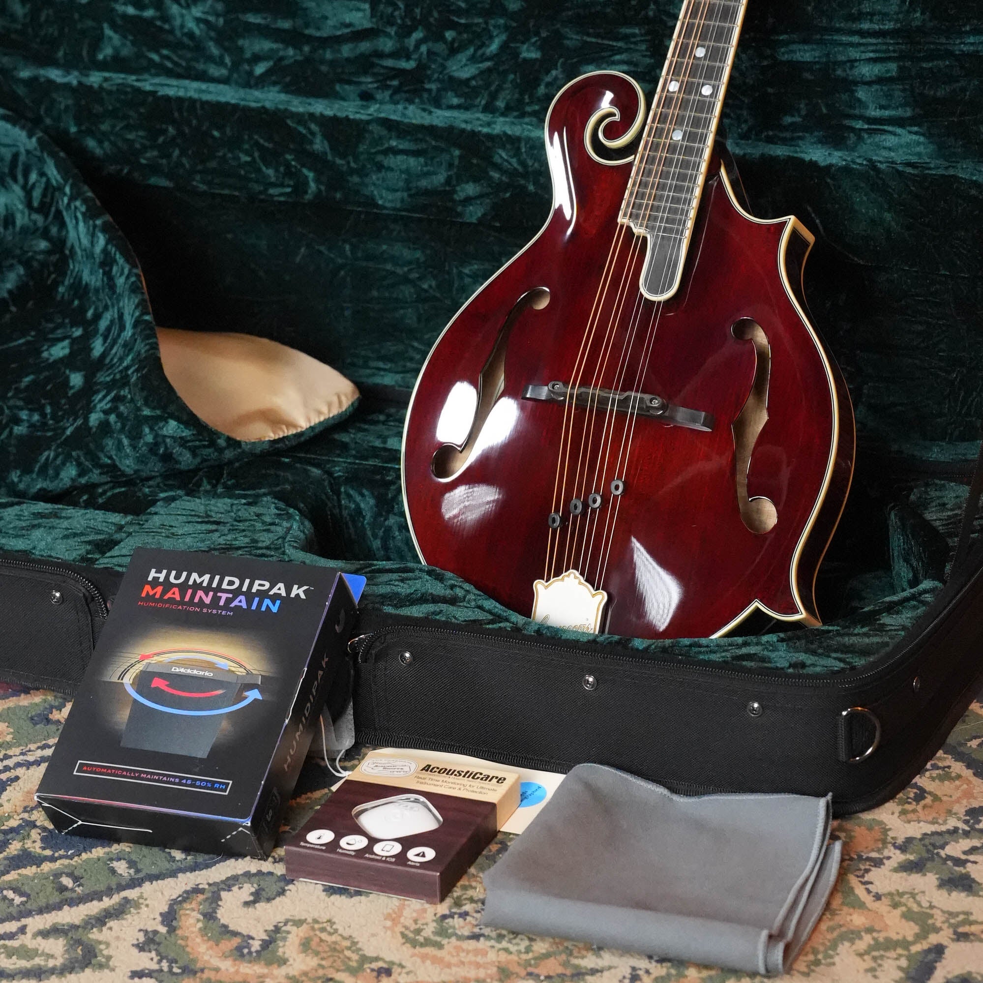 Bourgeois TAS Exclusive M5-F-CR Aged-Tone Adirondack/Maple Cordovan Red F-Style Mandolin #2141
